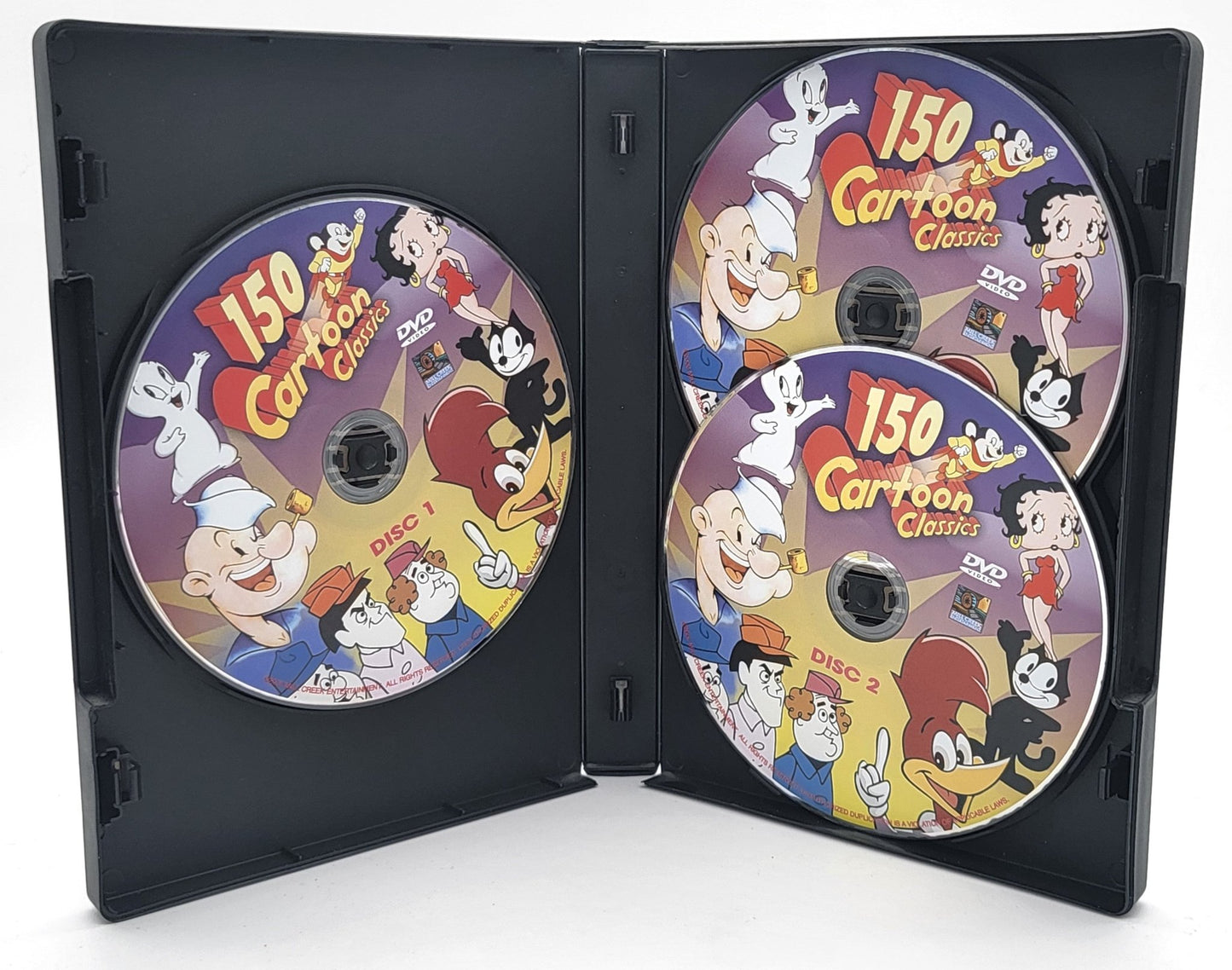 Mill Creek Entertainment - 150 Cartoon Classics | DVD | 3 Disks Set Hours of Classic Animation - DVD - Steady Bunny Shop