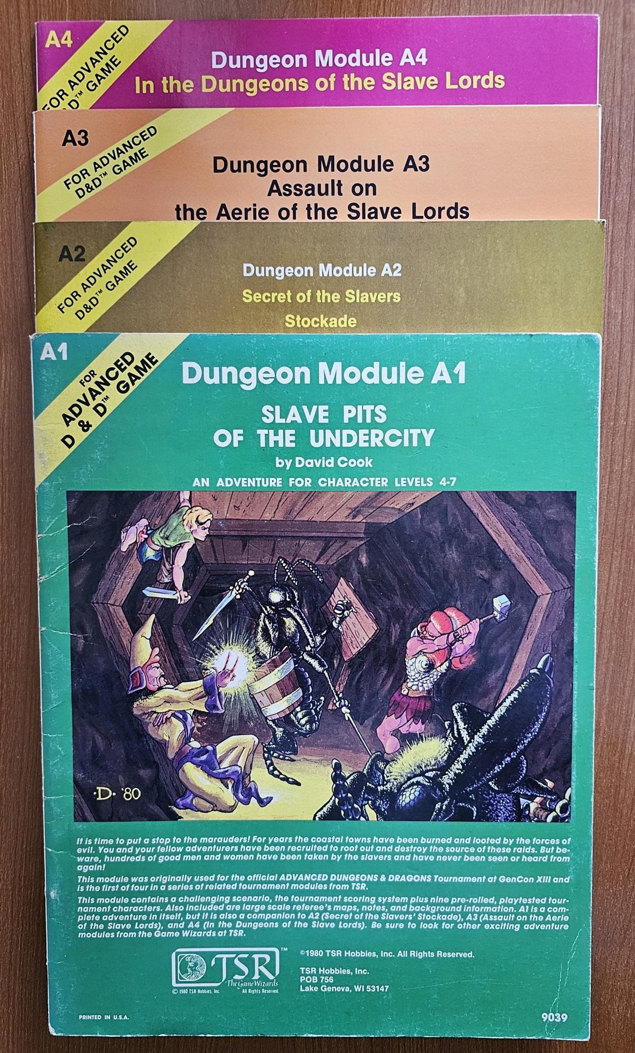 TSR, Inc - Advanced Dungeons & Dragons | Slavers Saga Bundle | All 4 A Series Dungeon Modules - Dungeon Module - Steady Bunny Shop