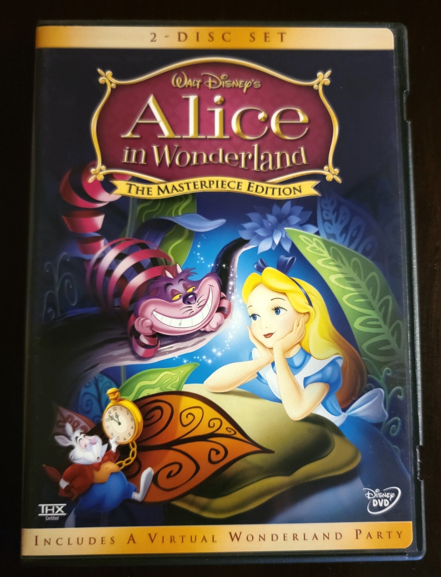 WALT DISNEY PICTURES - Alice in Wonderland | DVD | Masterpiece Edition 2 Disc Set Includes A Virtual Wonderland Party - DVD - Steady Bunny Shop