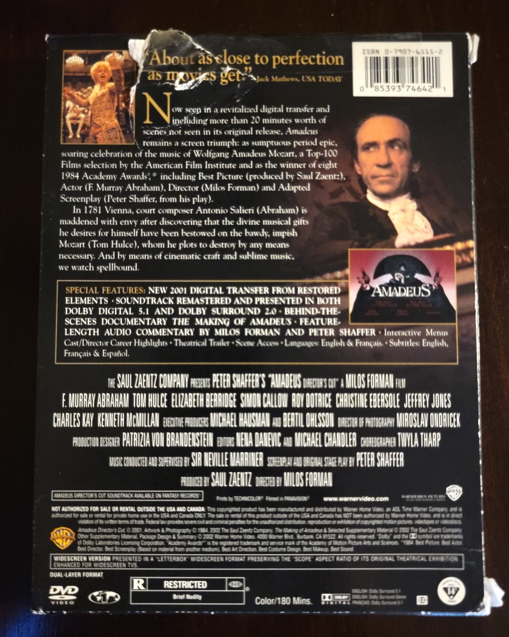Warner Brothers - Amadeus | DVD | Director's Cut - 2 Disc Special Edition - DVD - Steady Bunny Shop