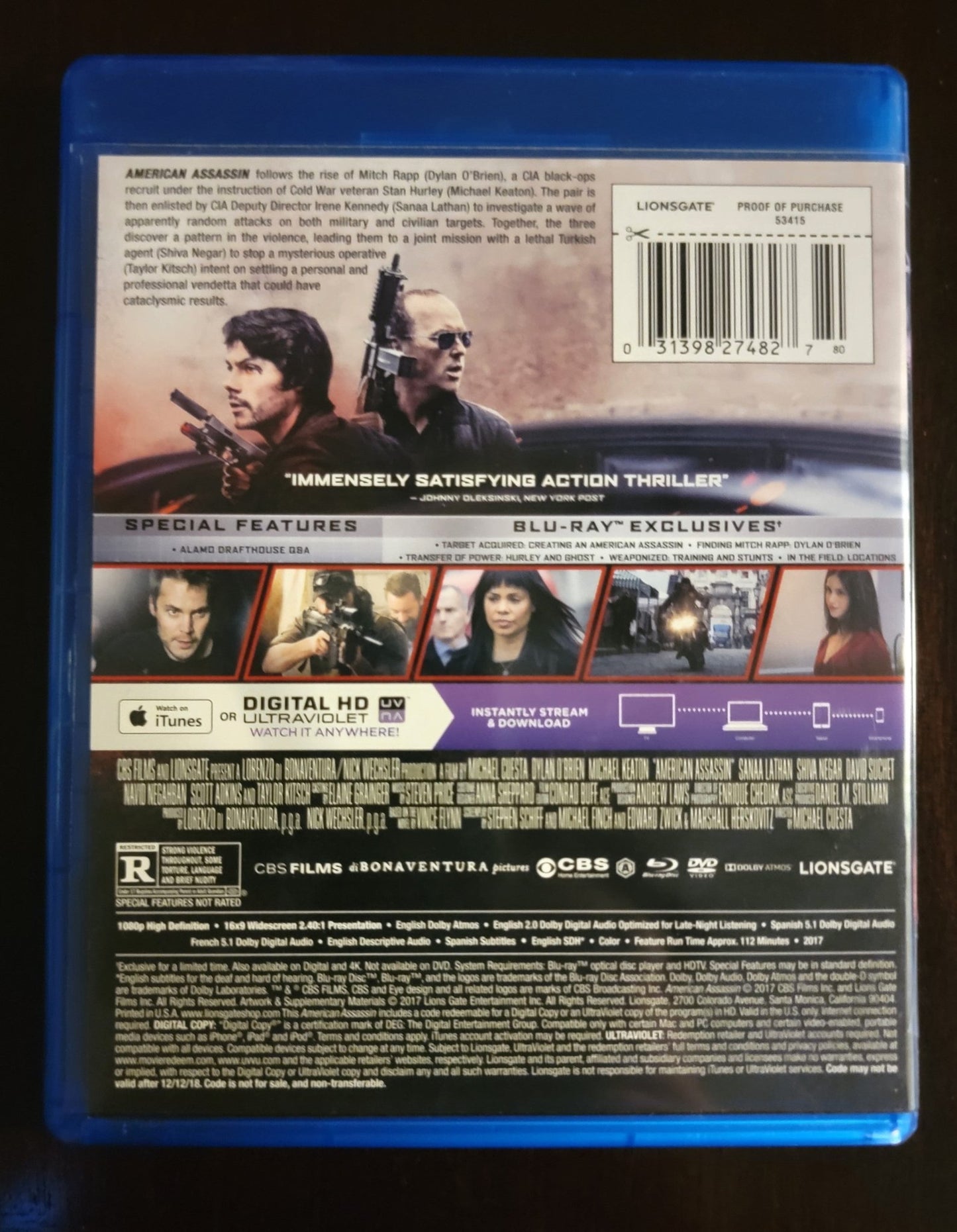 Lionsgate Home Entertainment - American Assassin | DVD | Blu-ray & DVD | Widescreen - Blu-ray - Steady Bunny Shop