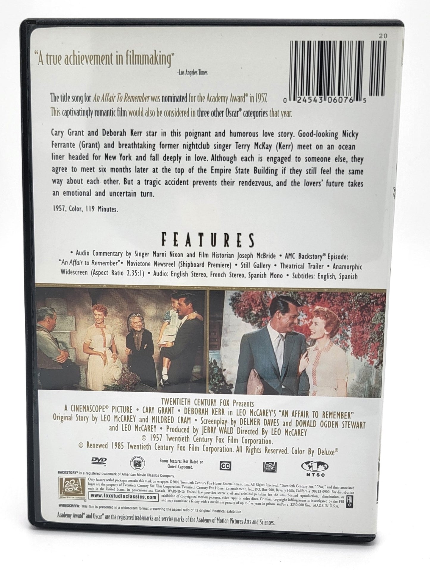 20th Century Fox Home Entertainment - An Affair to Remember | DVD | Studio Classics | Widescreen - Nominated for 4 Academy Awards 1957 - DVD - Steady Bunny Shop