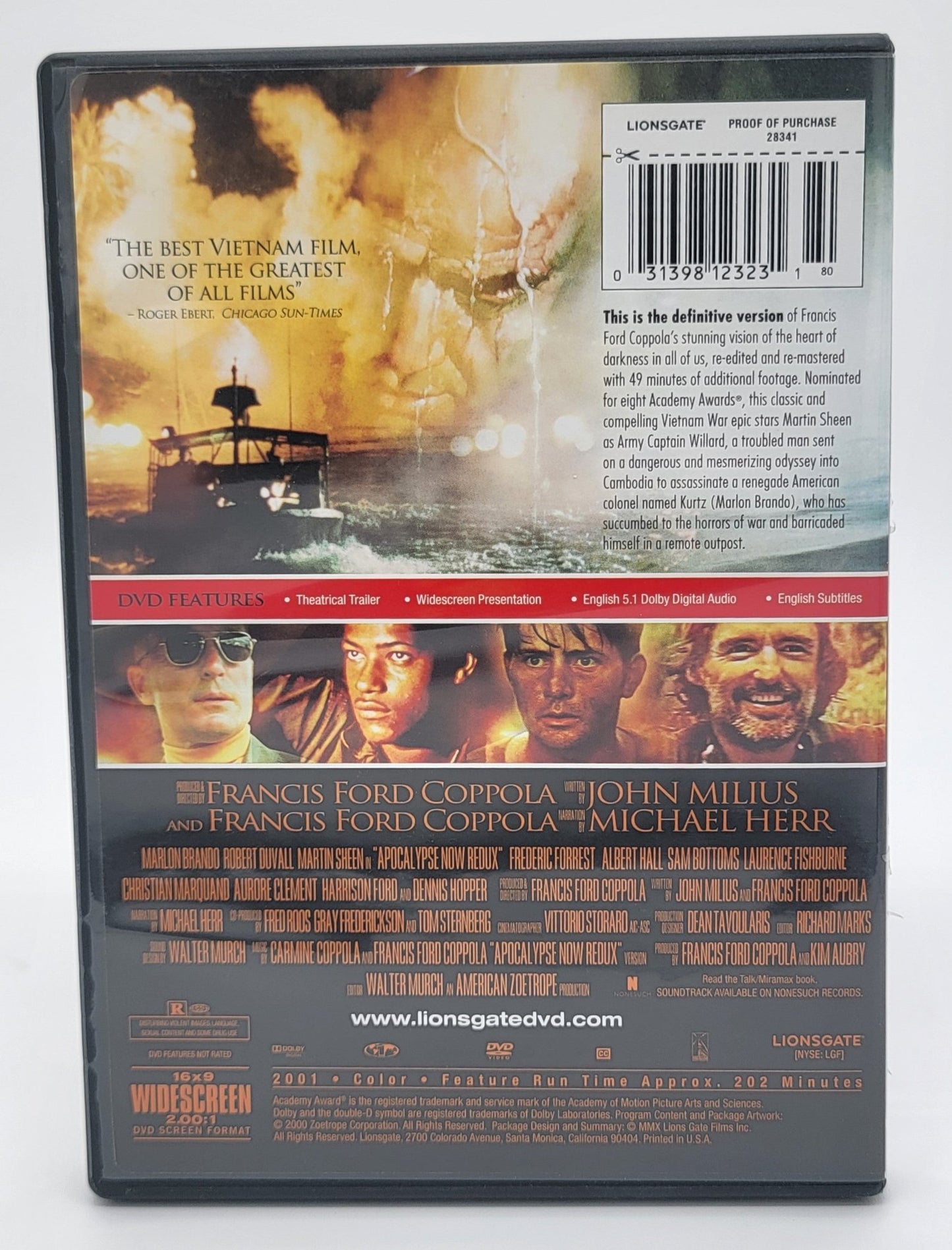 Lionsgate Home Entertainment - Apocalypse Now Redux | DVD | Widescreen - DVD - Steady Bunny Shop