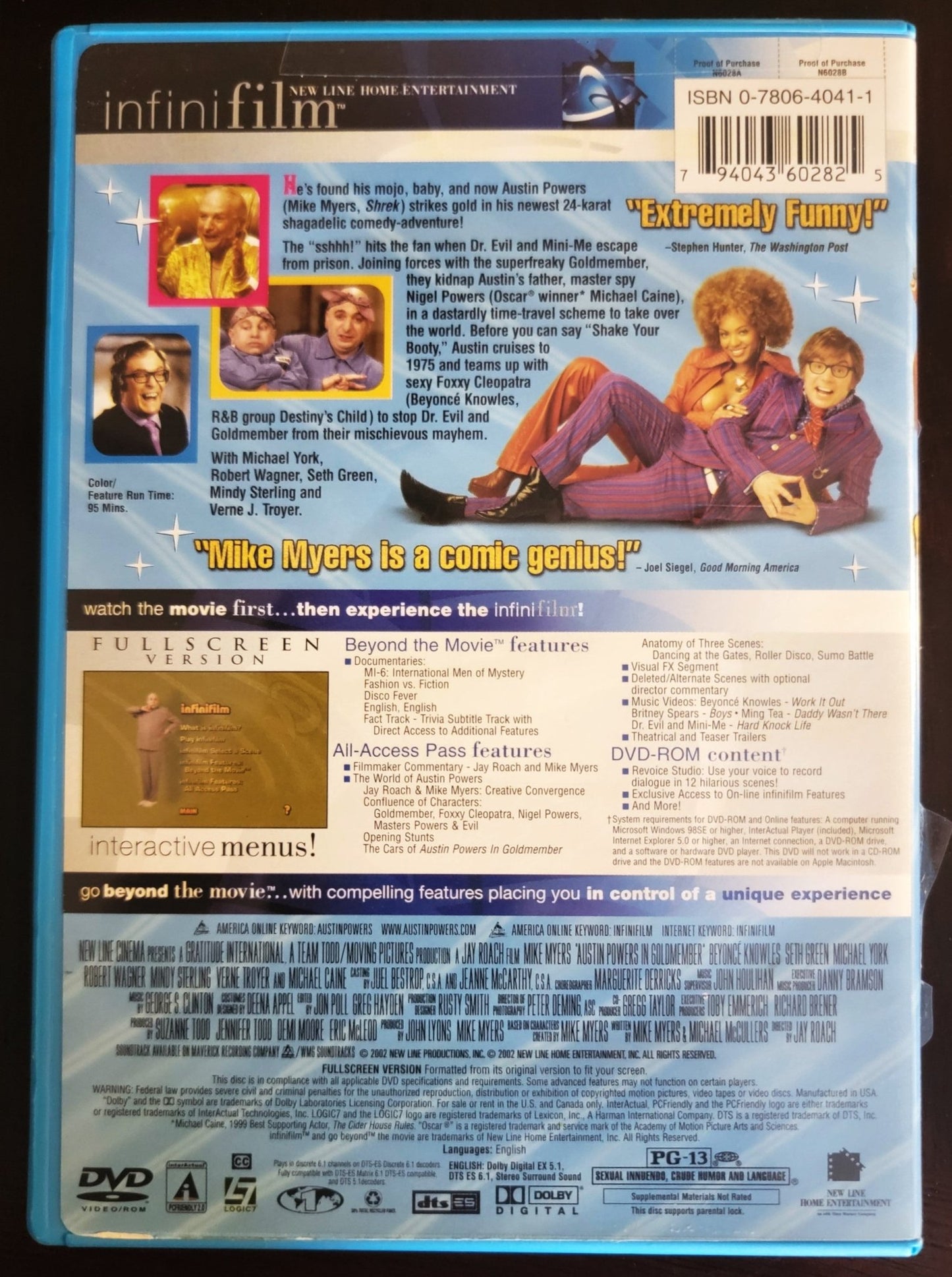 New Line Home Entertainment - Austin Powers - Goldmember | DVD | Fullscreen - DVD - Steady Bunny Shop