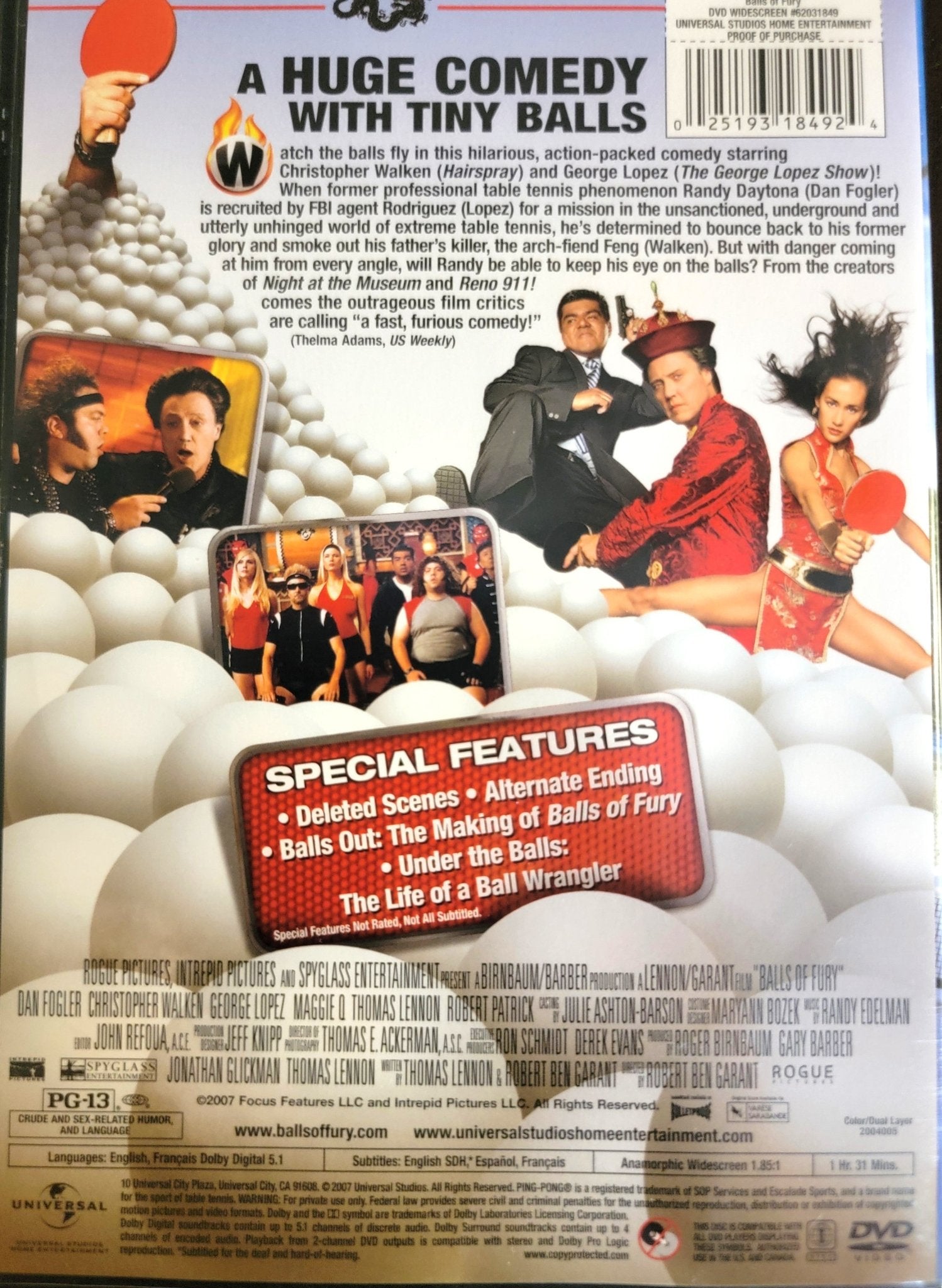 Rogue Pictures - Balls of Fury | DVD | Widescreen - DVD - Steady Bunny Shop