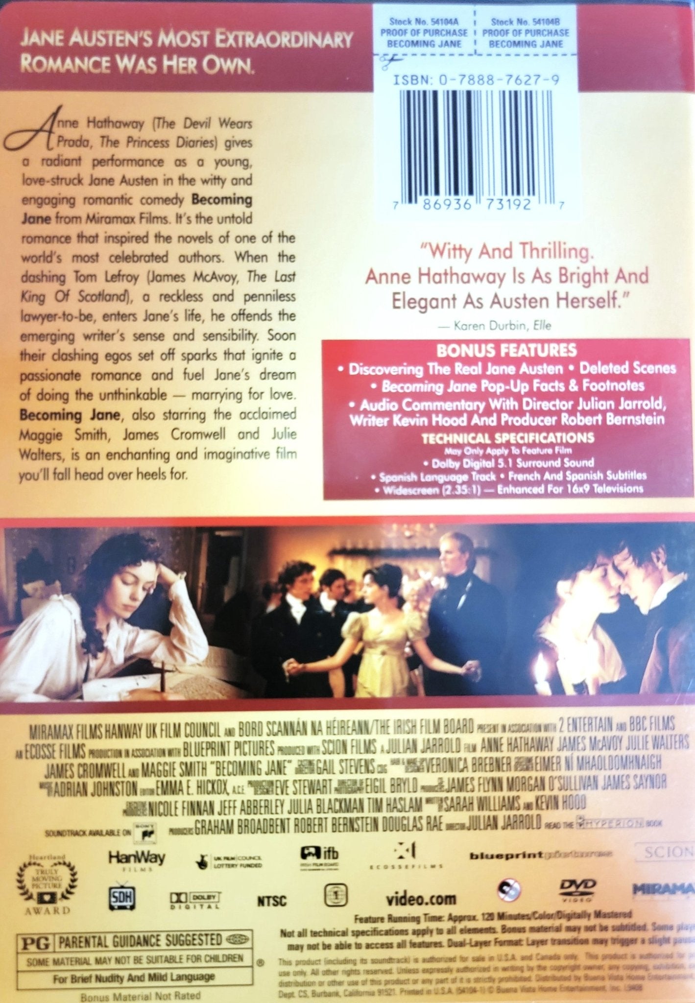 Miramax - Becoming Jane | DVD | Widescreen - DVD - Steady Bunny Shop