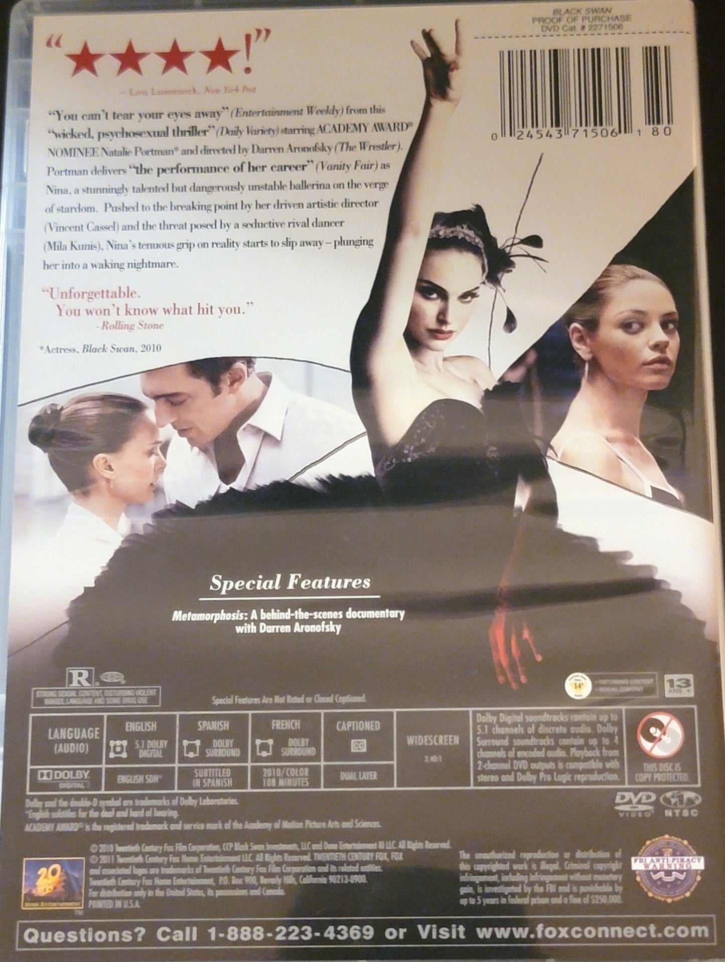 20th Century Fox Home Entertainment - Black Swan | DVD | Widescreen - DVD - Steady Bunny Shop