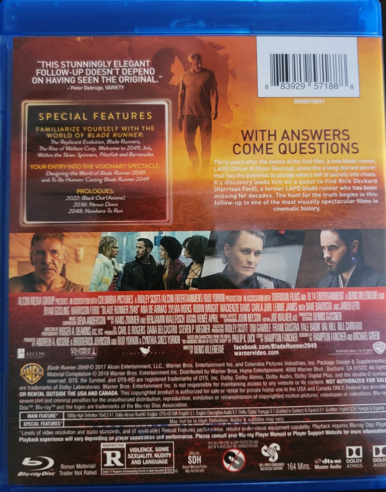 Warner Brothers - Blade Runner 2049 | Blu-ray - Blu-ray - Steady Bunny Shop