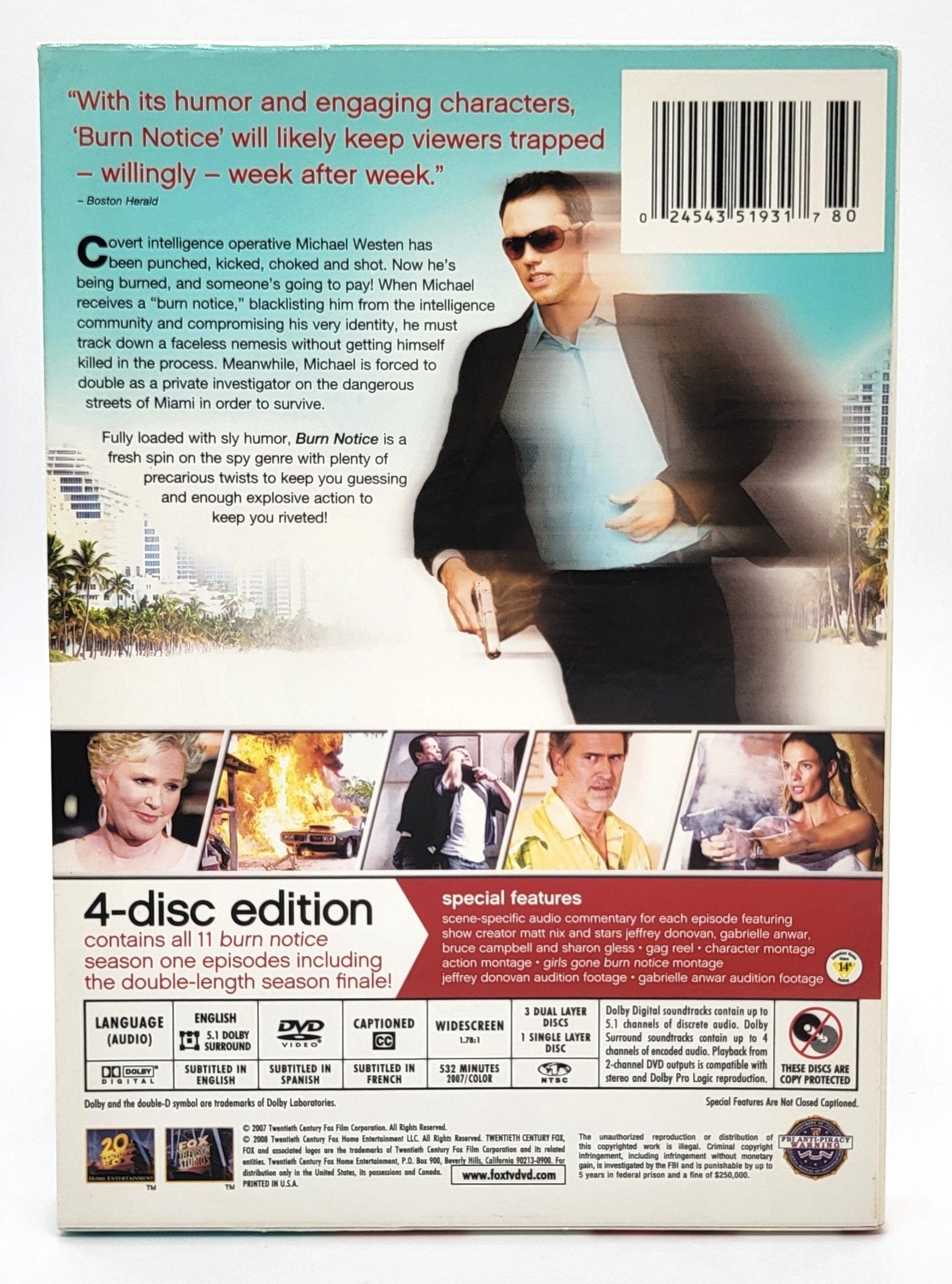 20th Century Fox Home Entertainment - Burn Notice | DVD | The Complete First Season - DVD - Steady Bunny Shop