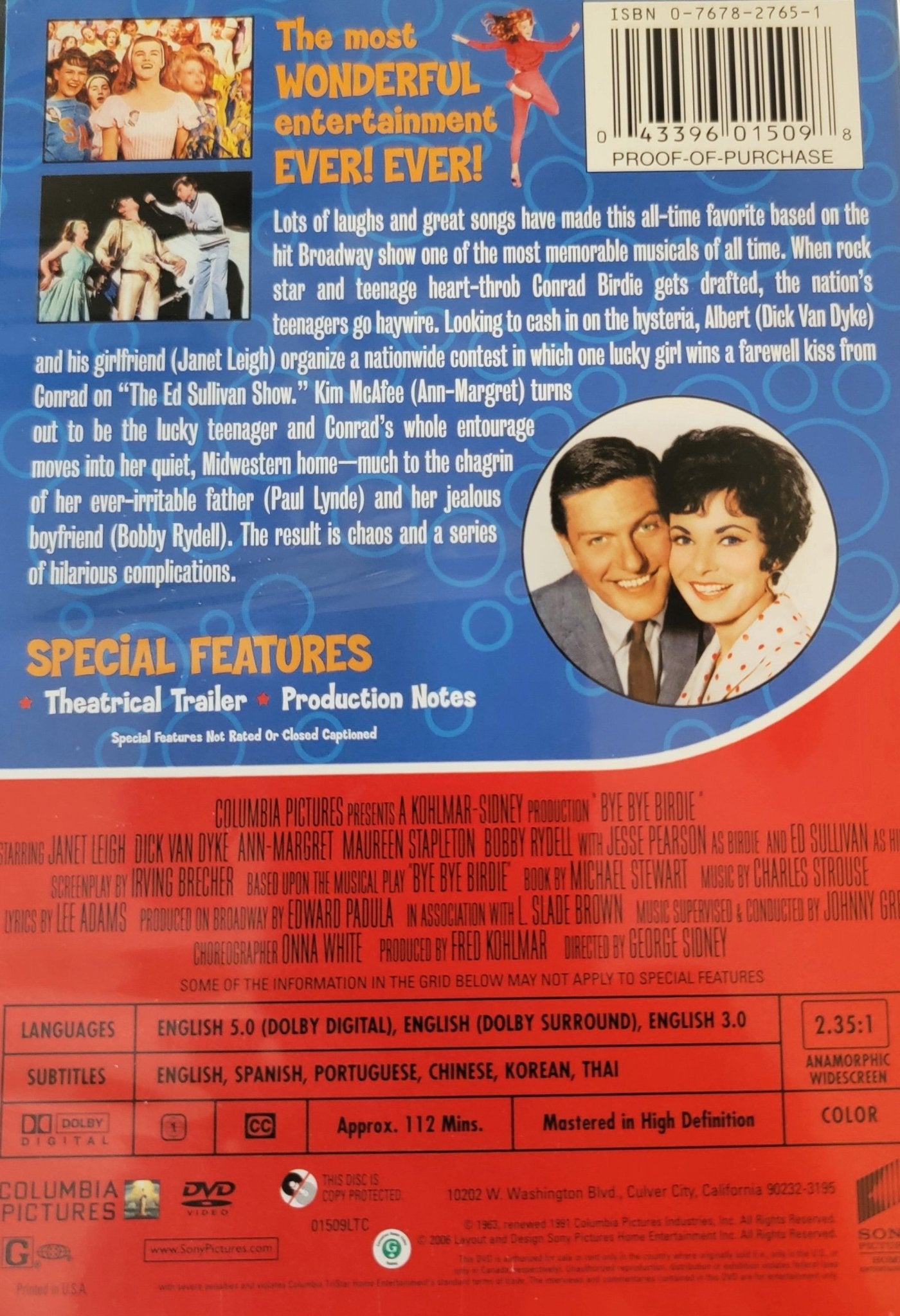 Columbia Pictures - Bye Bye Birdie | DVD | Widescreen - DVD - Steady Bunny Shop