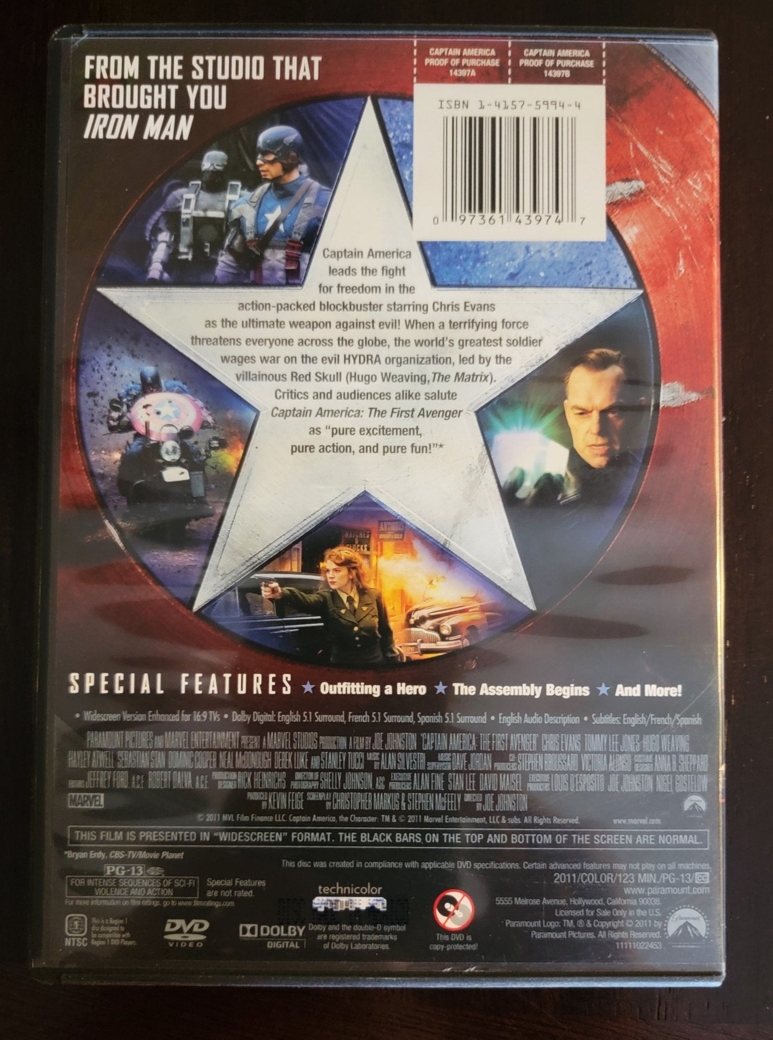 Marvel Studio - Captain America The First Avenger | DVD | Widescreen - DVD - Steady Bunny Shop