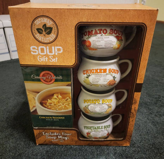 Caraway Naturals - Caraway Naturals Soup Gift Set With 4 Soup Mugs - Soup Mugs - Steady Bunny Shop