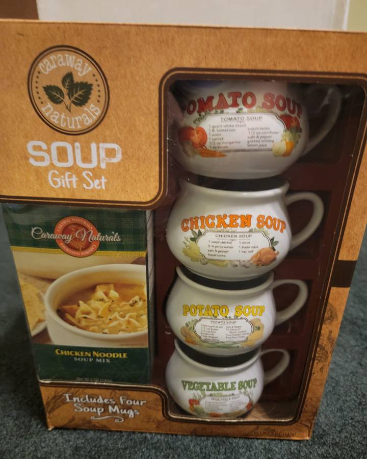 Caraway Naturals - Caraway Naturals Soup Gift Set With 4 Soup Mugs - Soup Mugs - Steady Bunny Shop