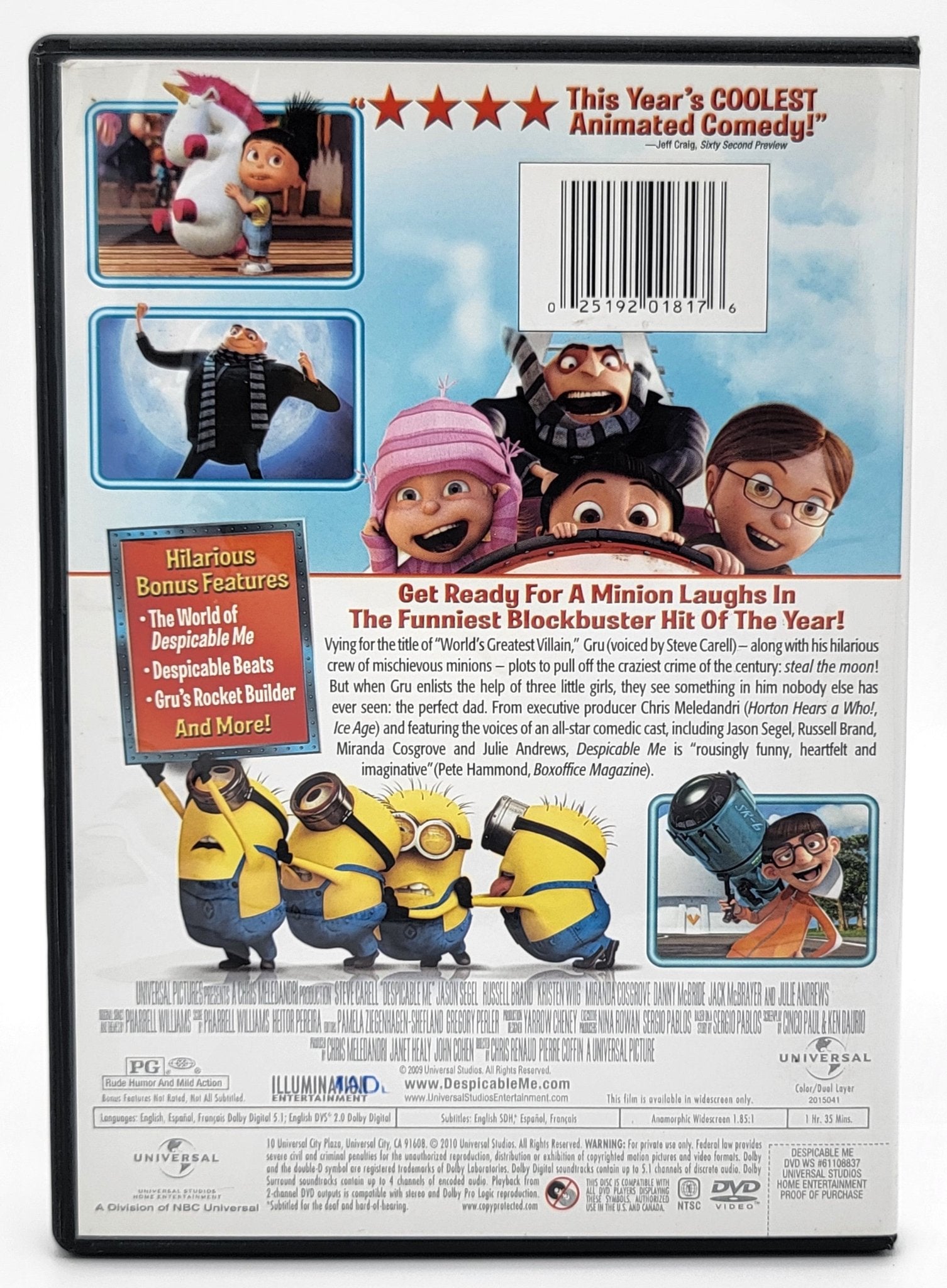 Universal Studios Home Entertainment - Despicable Me | DVD | Widescreen - DVD - Steady Bunny Shop