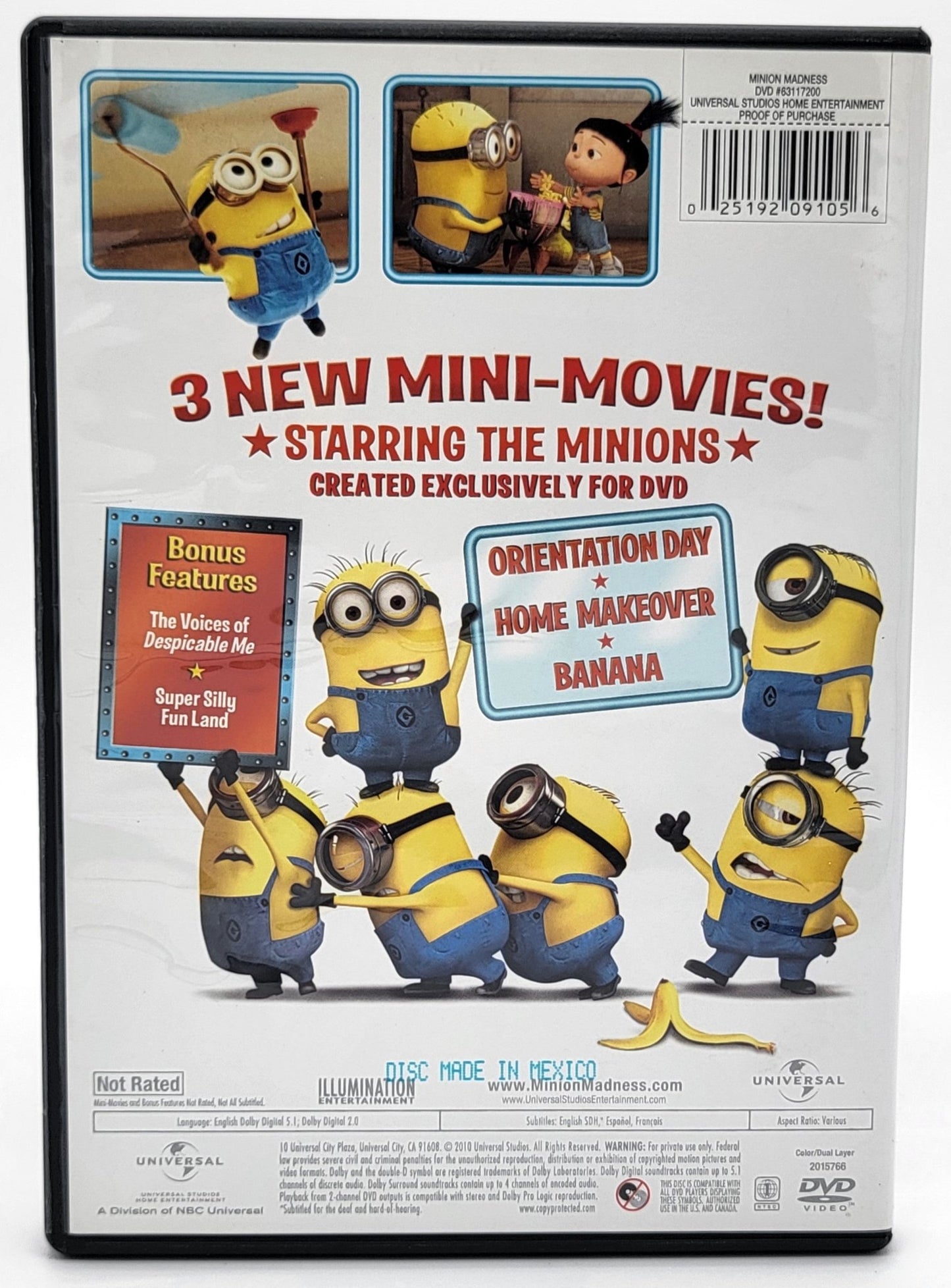 Universal Studios Home Entertainment - Despicable Me Presents Minion Madness | DVD | 3 New Mini Movies - DVD - Steady Bunny Shop