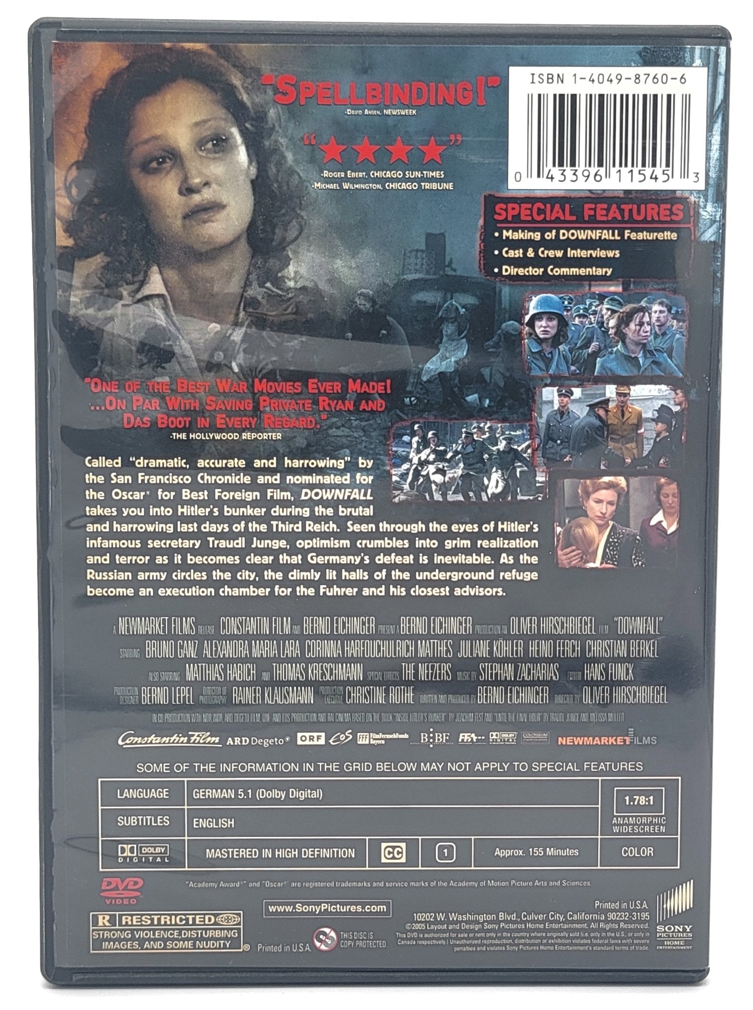 Sony Pictures Home Entertainment - Downfall | DVD | Widescreen - DVD - Steady Bunny Shop