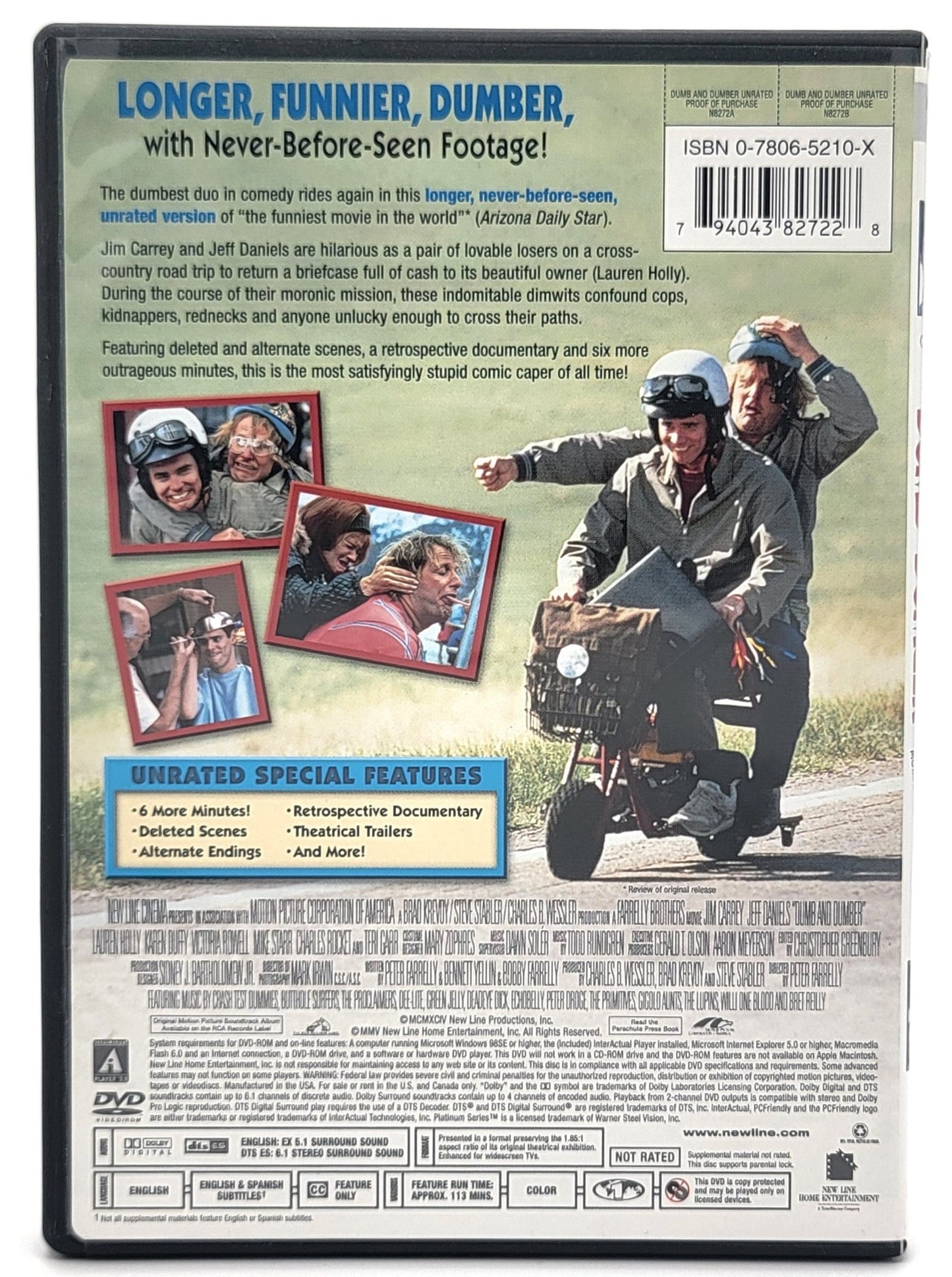 New Line Home Entertainment - Dumb and Dumber | DVD | Widescreen - New Line Platinum Series - Unrated - DVD - Steady Bunny Shop