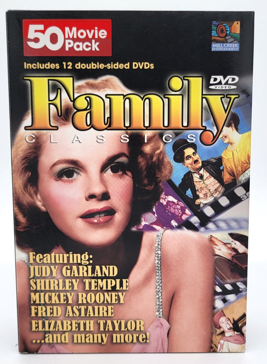 Mill Creek Entertainment - Family Classics | DVD | 50 Movie Pack 12 Double Sided DVDs Dics - dvd - Steady Bunny Shop