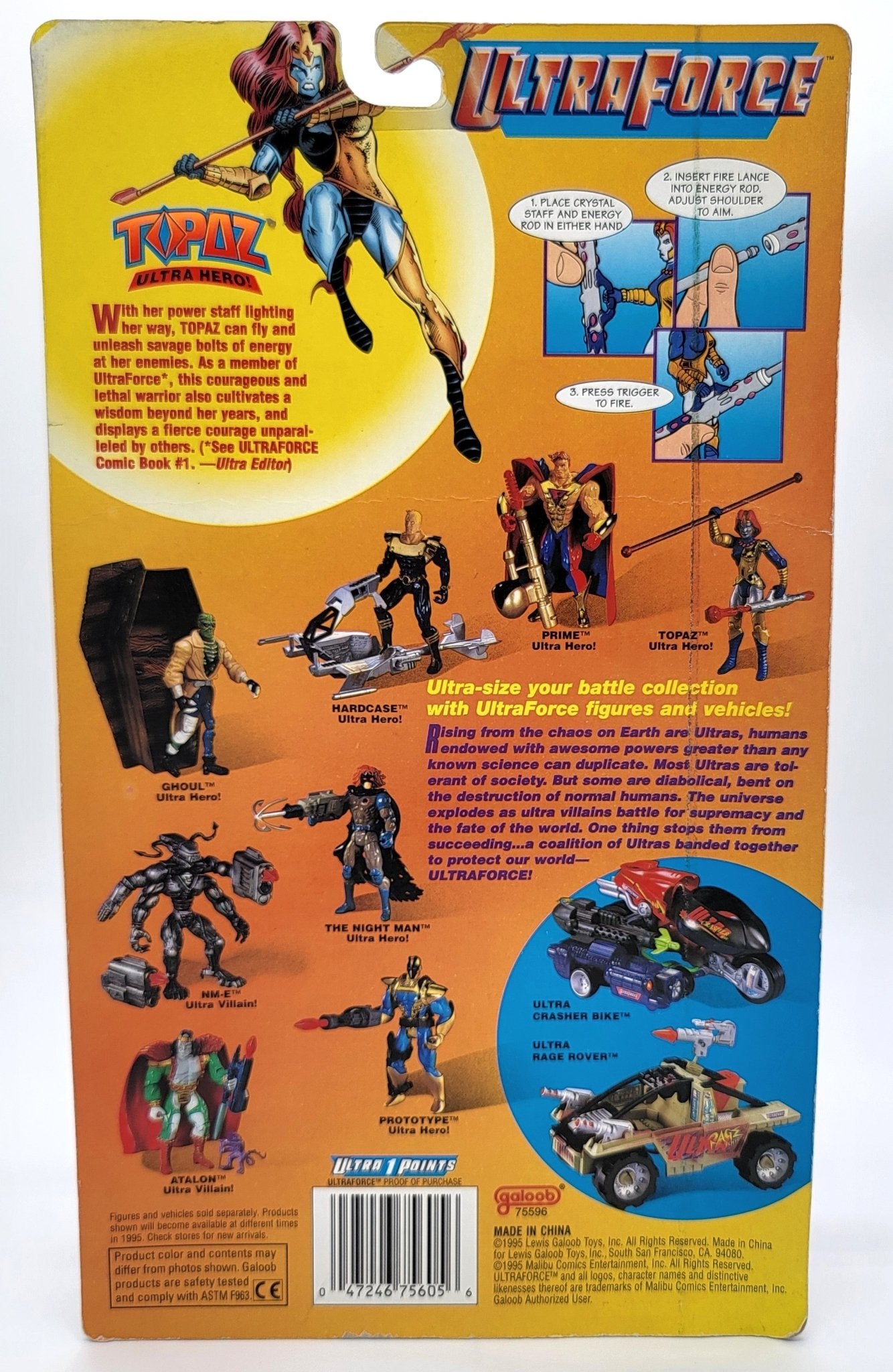 Galoob - Galoob | Ultra Force - Topaz 1995 - Ultra Hero | Vintage Action figure - Action Figures - Steady Bunny Shop