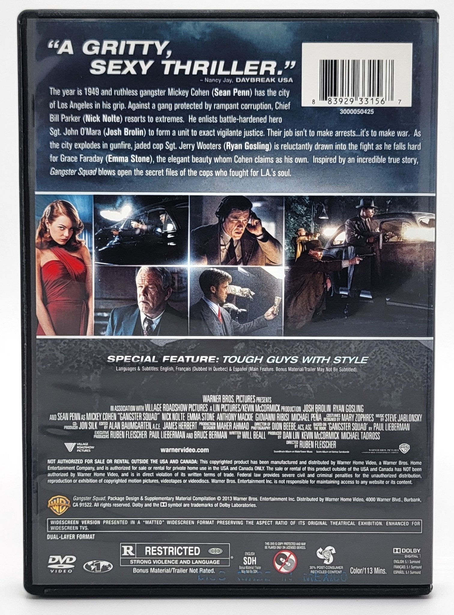 Warner Home Video - Gangster Squad | DVD | Widescreen - DVD - Steady Bunny Shop