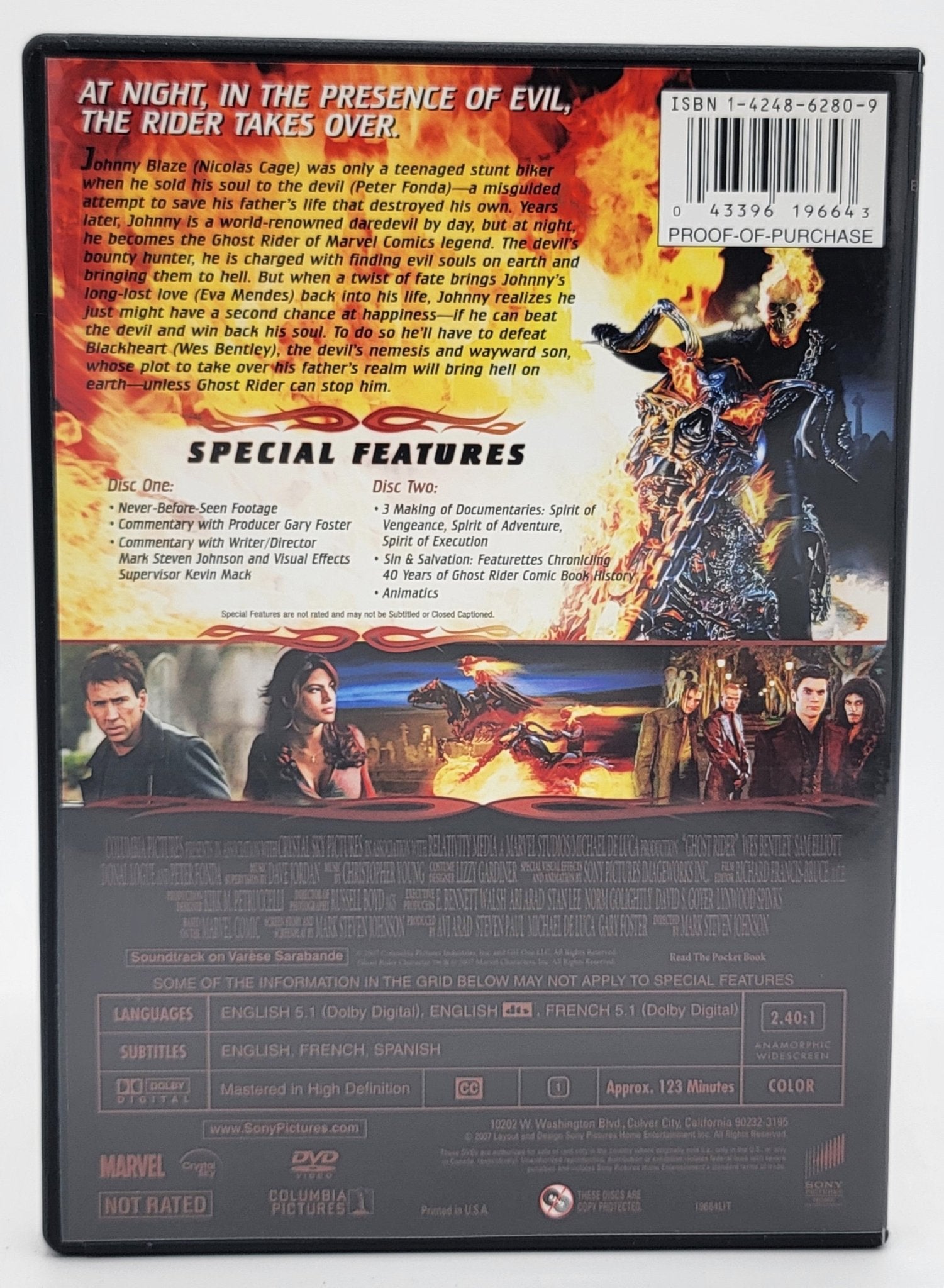 Sony Pictures Home Entertainment - Ghost Rider | DVD | 2 Disc Extended Cut | Widescreen - DVD - Steady Bunny Shop