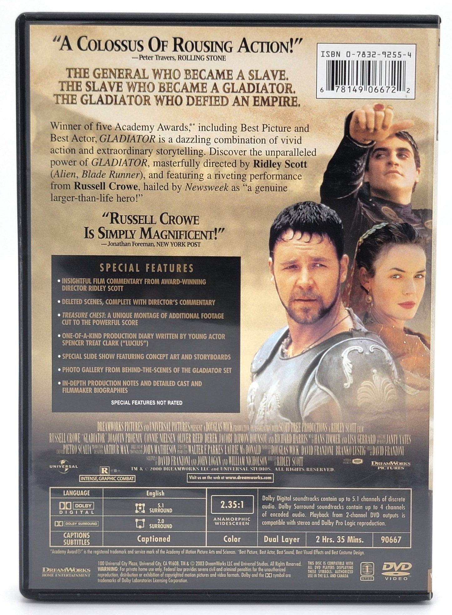 ‎ Twentieth Century Fox - Gladiator | DVD | Widescreen - Winner of 5 Academy Awards 2000 - DVD - Steady Bunny Shop