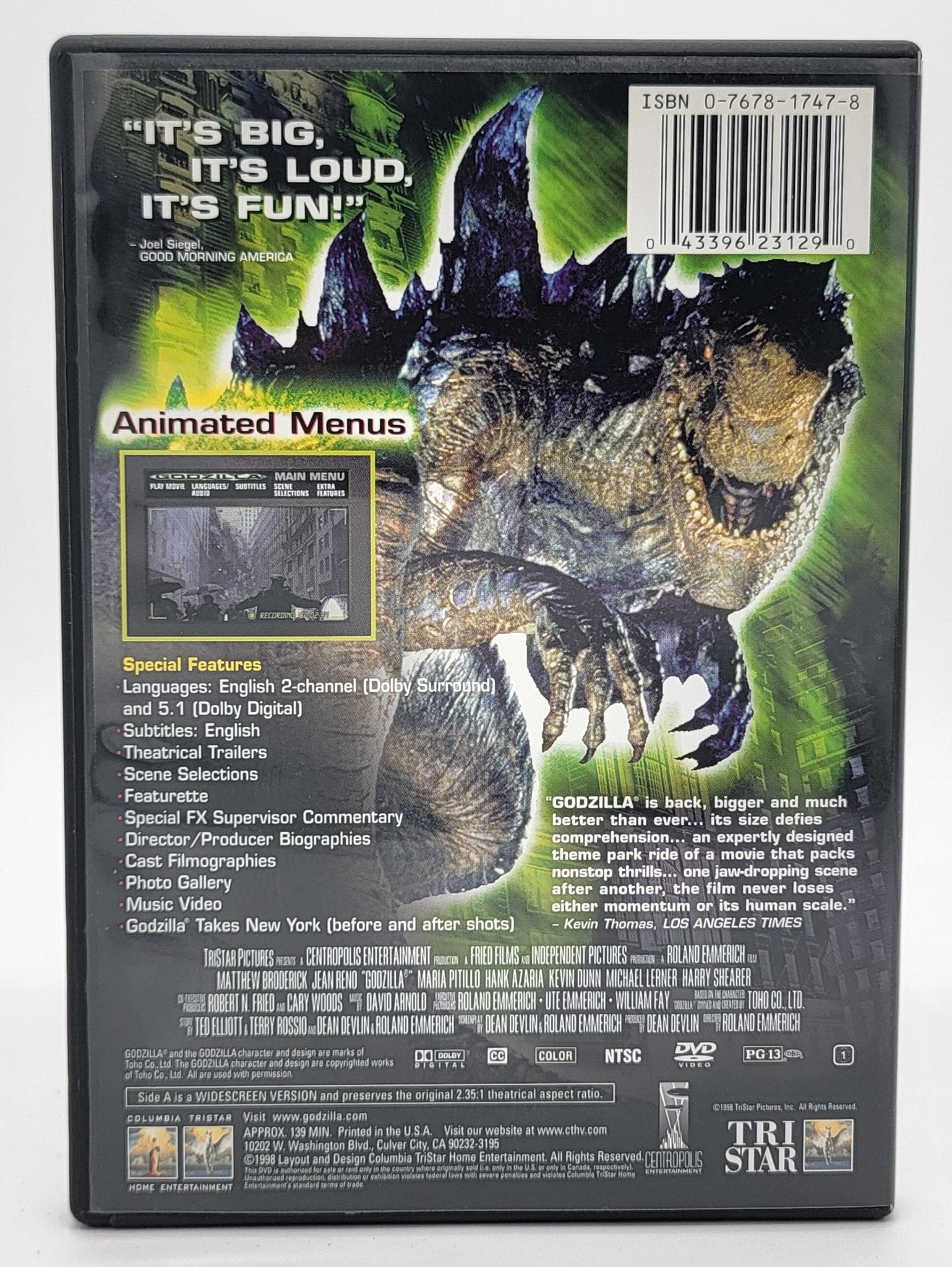 Tri Star - Godzilla 1998 | DVD | Deluxe Widescreen - DVD - Steady Bunny Shop