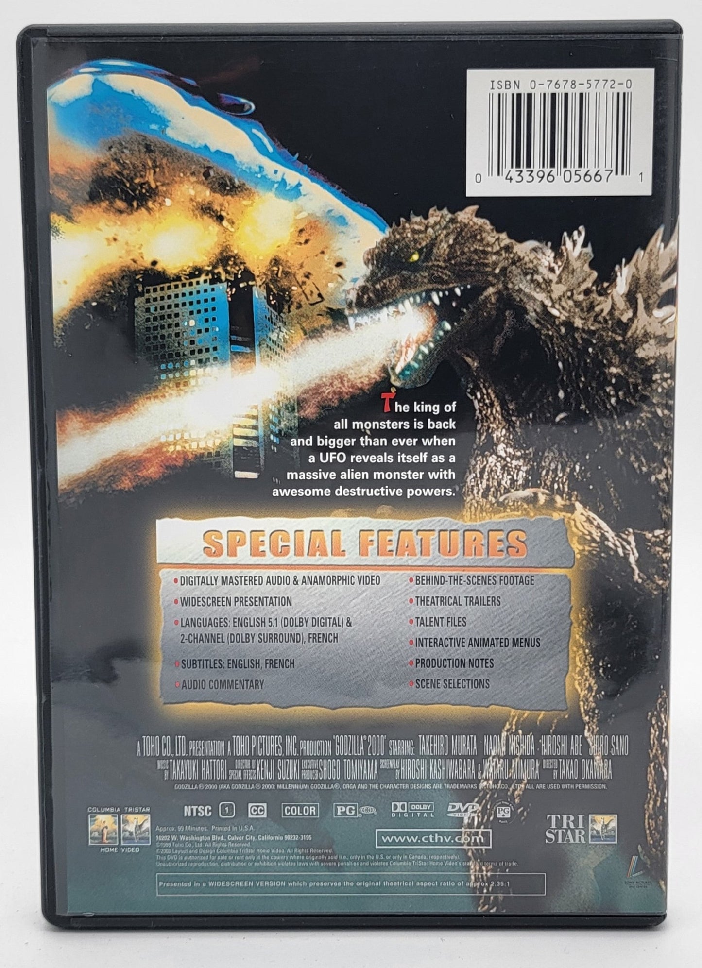 Tri Star - Godzilla 2000 | DVD | Widescreen - DVD - Steady Bunny Shop