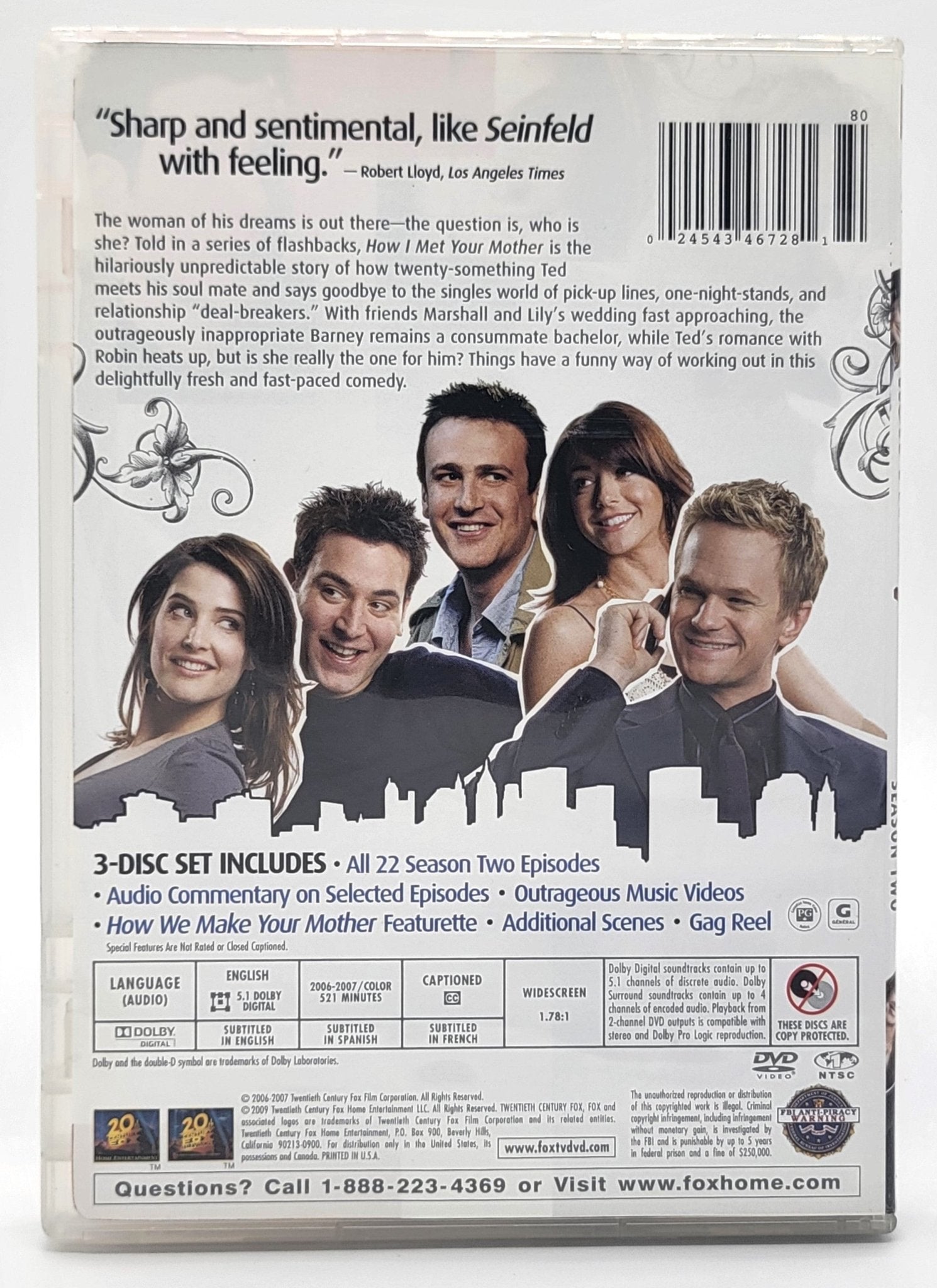 20th Century Fox Home Entertainment - How I Met Your Mother | DVD | The Complete Season Two - 3 Disc Set - DVD - Steady Bunny Shop