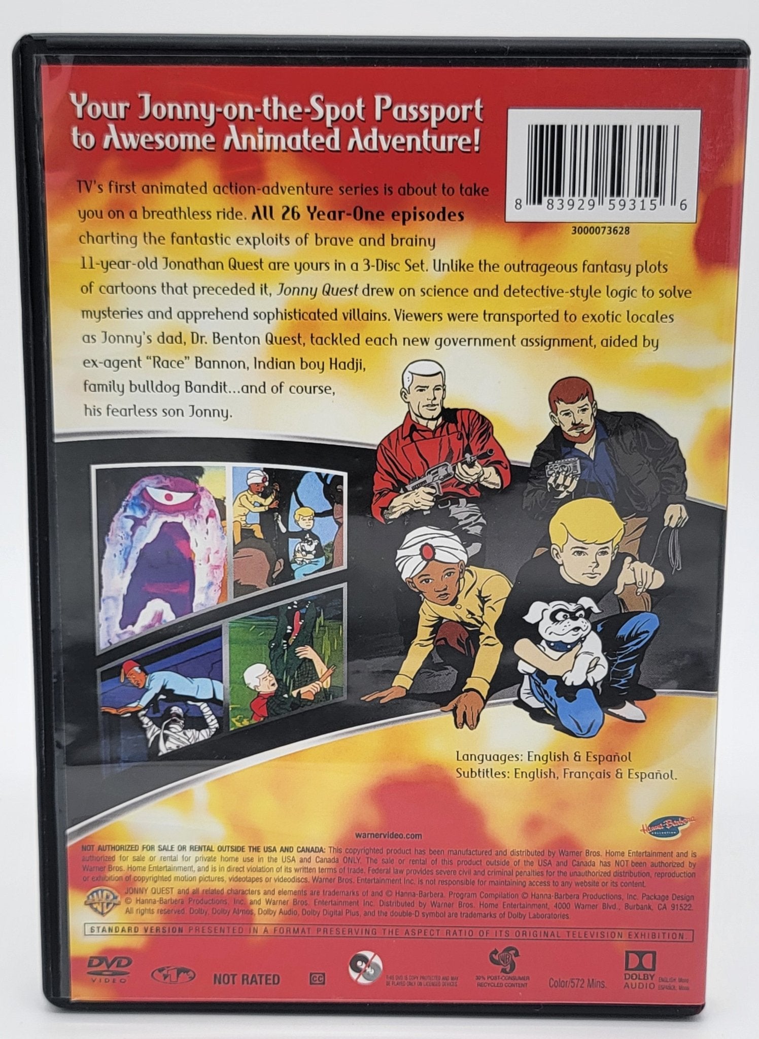 Warner Brothers - Jonny Quest | DVD | Complete First Season | Hanna-Barbera Diamond Collection - DVD - Steady Bunny Shop