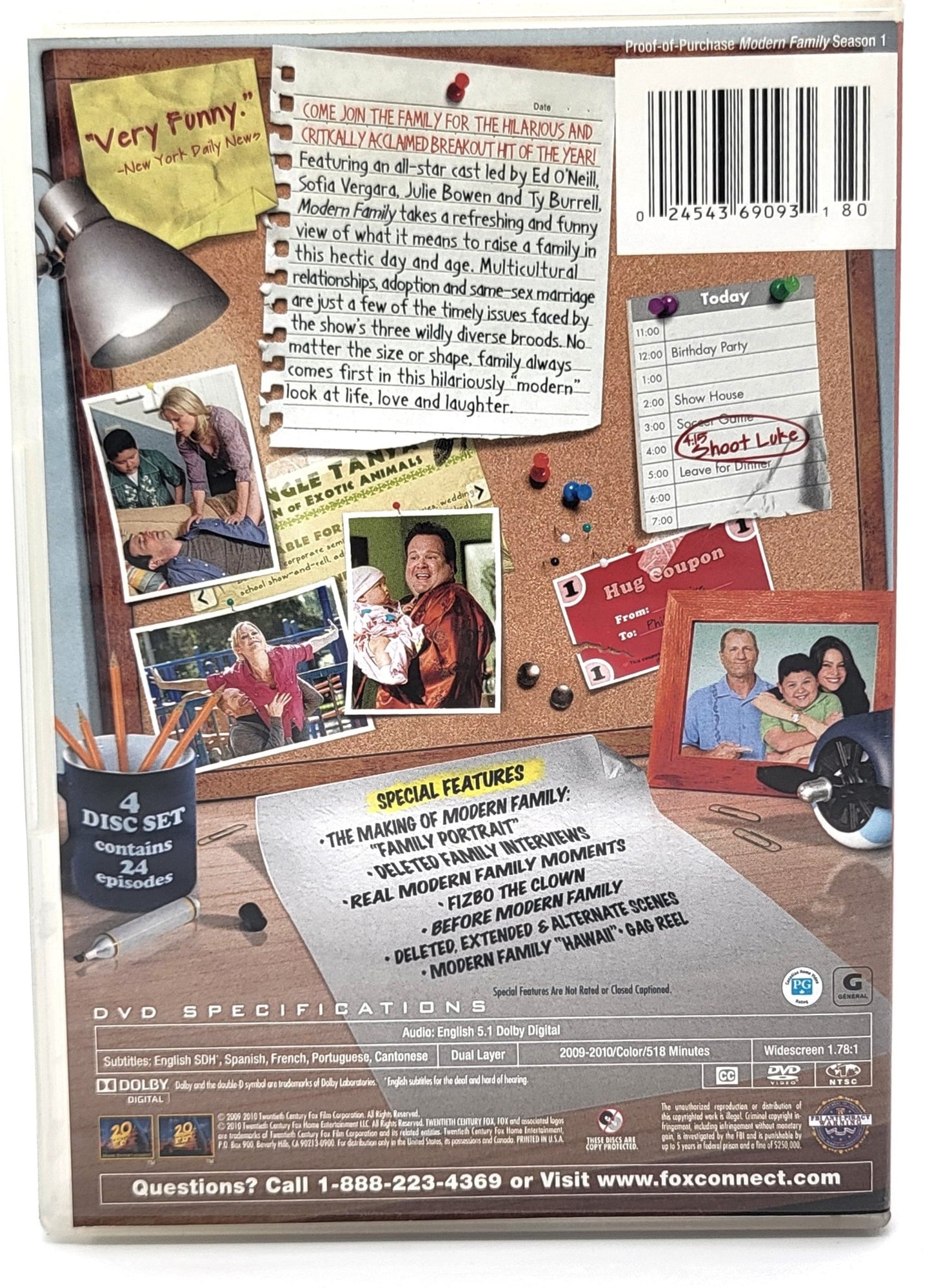 20th Century Fox - Modern Family Season 1 | DVD | Complete 1st Season | Widescreen - 4 Disc set - DVD - Steady Bunny Shop