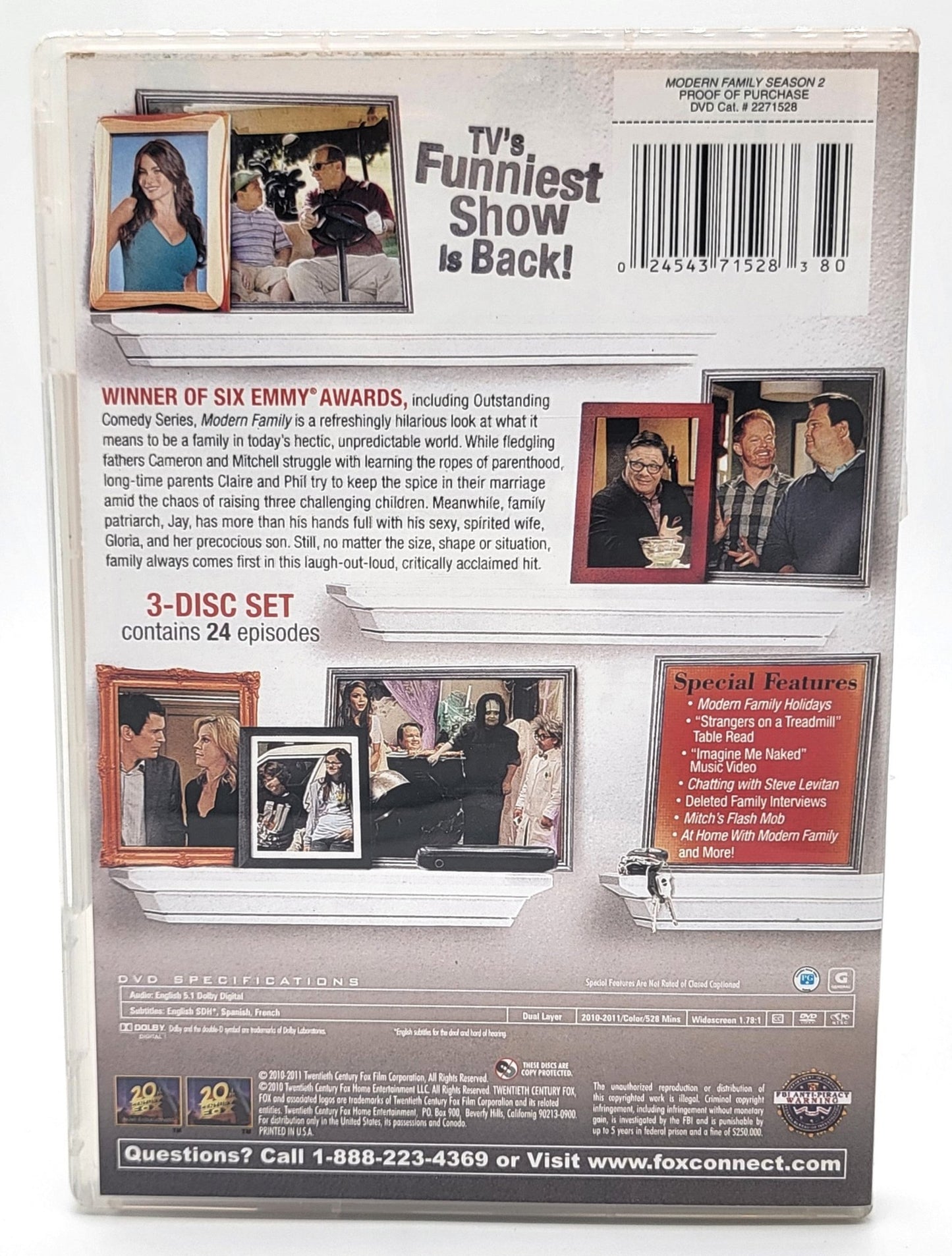20th Century Fox - Modern Family Season 2 | DVD | Widescreen - Complete 2nd Season - 3 Disc Set - DVD - Steady Bunny Shop