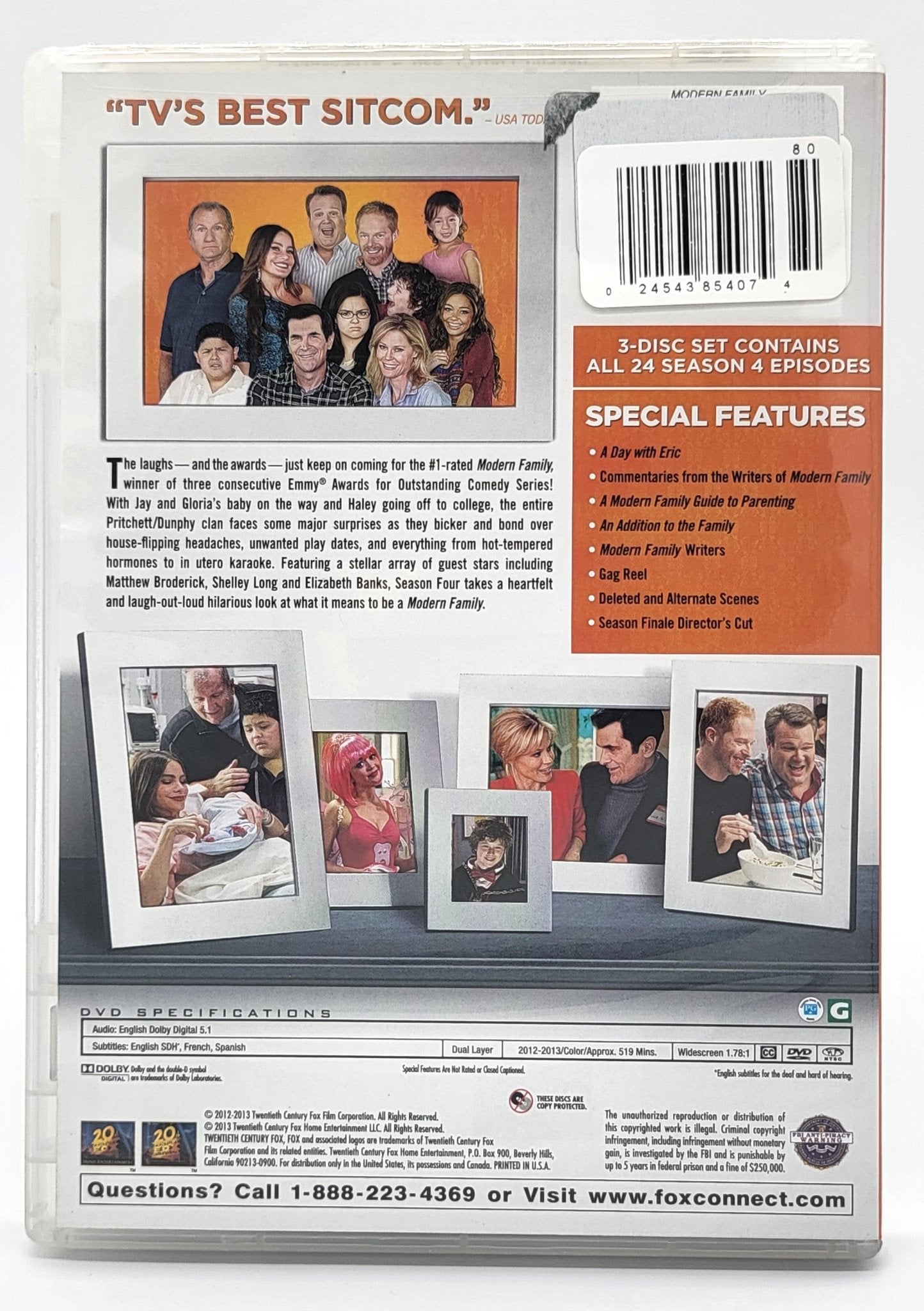 20th Century Fox - Modern Family - Season 4 | DVD | Widescreen - Complete 4th Season - 3 Disc Set - DVD - Steady Bunny Shop