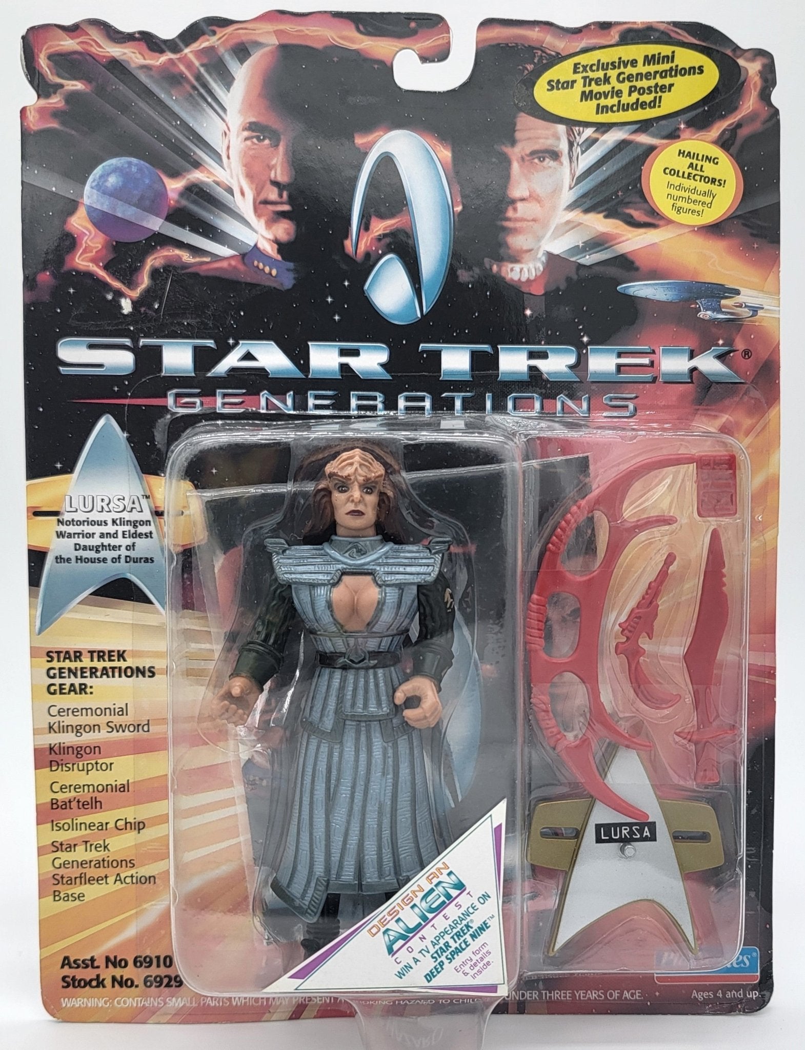 Playmates - Playmates | Star Trek Generations - Lursa Klingon Warrior 1994 | Vintage Star Wars Action Figure - Action Figures - Steady Bunny Shop