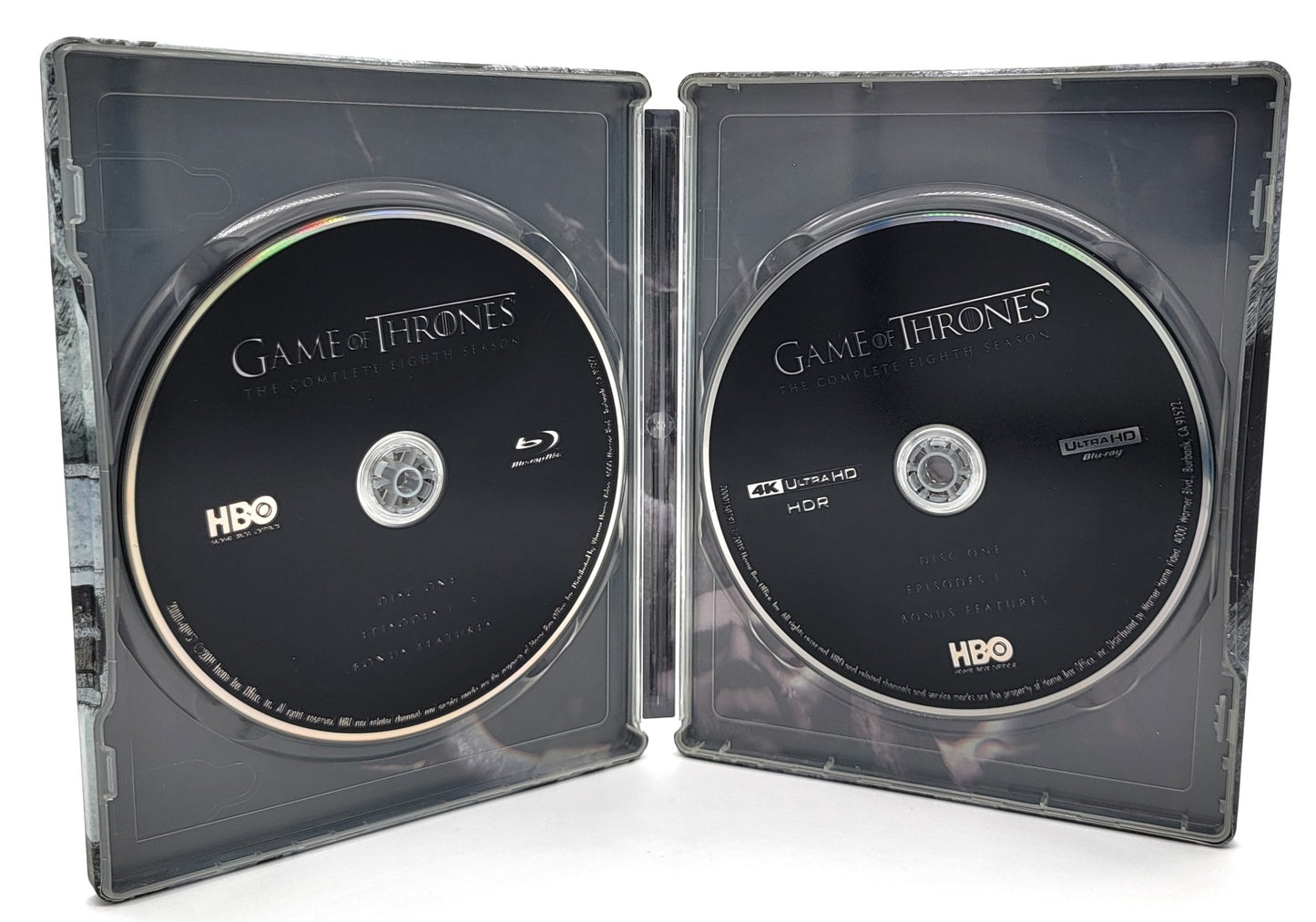 HBO Home Entertainment - Steel Book Game of Thrones - Winterfell - The Complete Eight Season | Blu Ray & 4K Ultra HD - 6 Disc Set - Limited Edition Collectors Tin - Blu-ray - Steady Bunny Shop