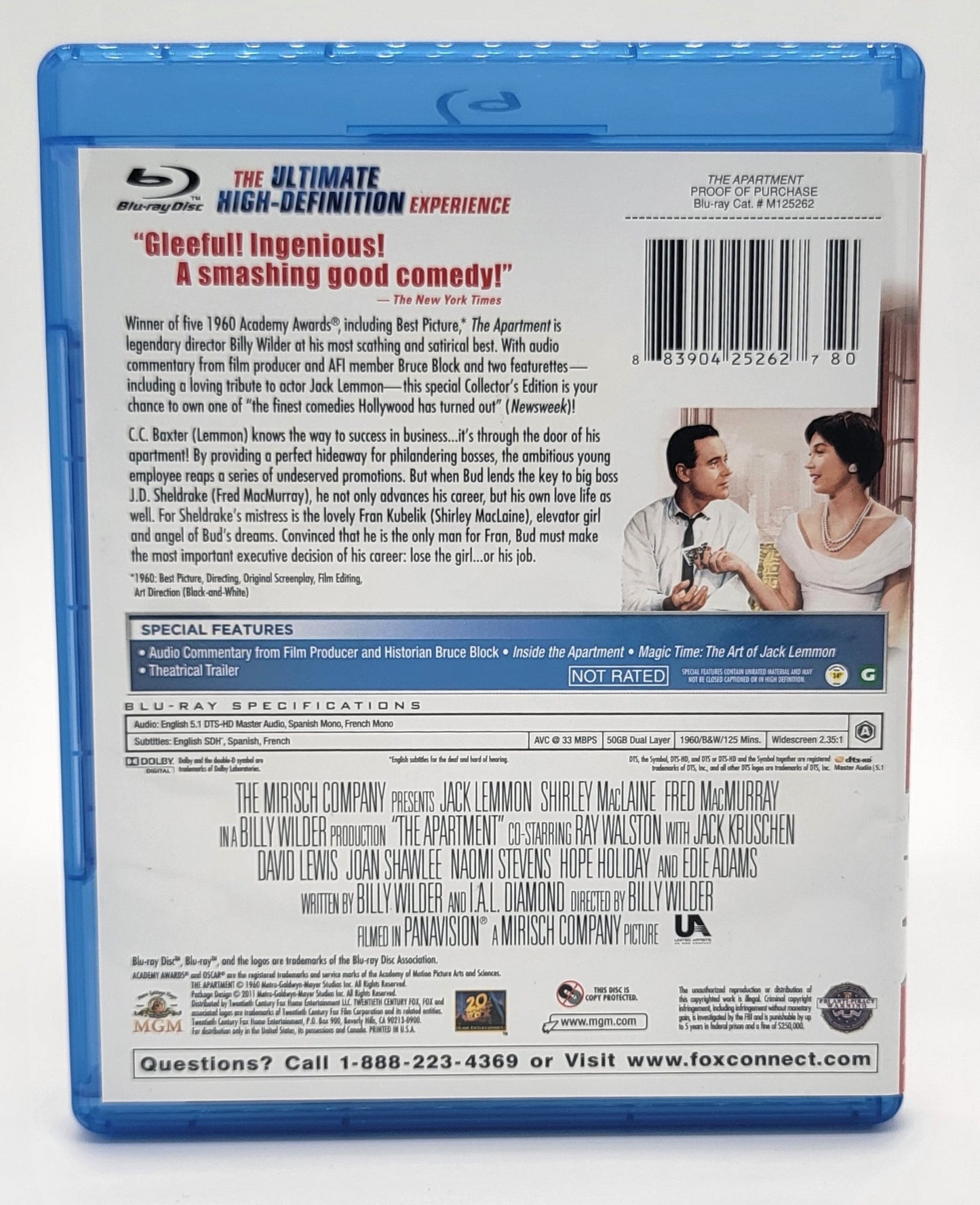 MGM - The Apartment |Blu-ray | Collector's Edition | Widescreen - Blu-ray - Steady Bunny Shop