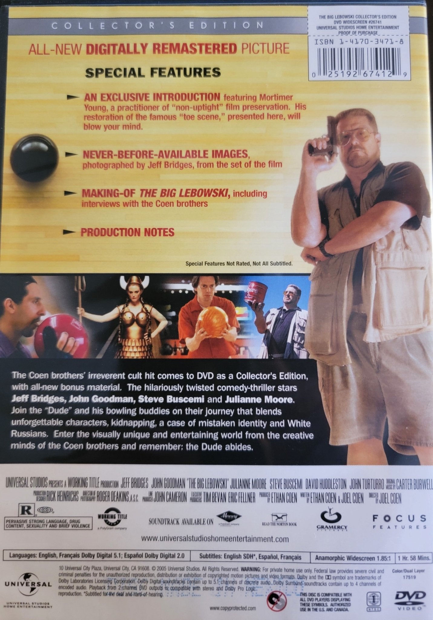 Universal Pictures Home Entertainment - The Big Lebowski | DVD | Collector's Edition Widescreen - Steady Bunny Shop