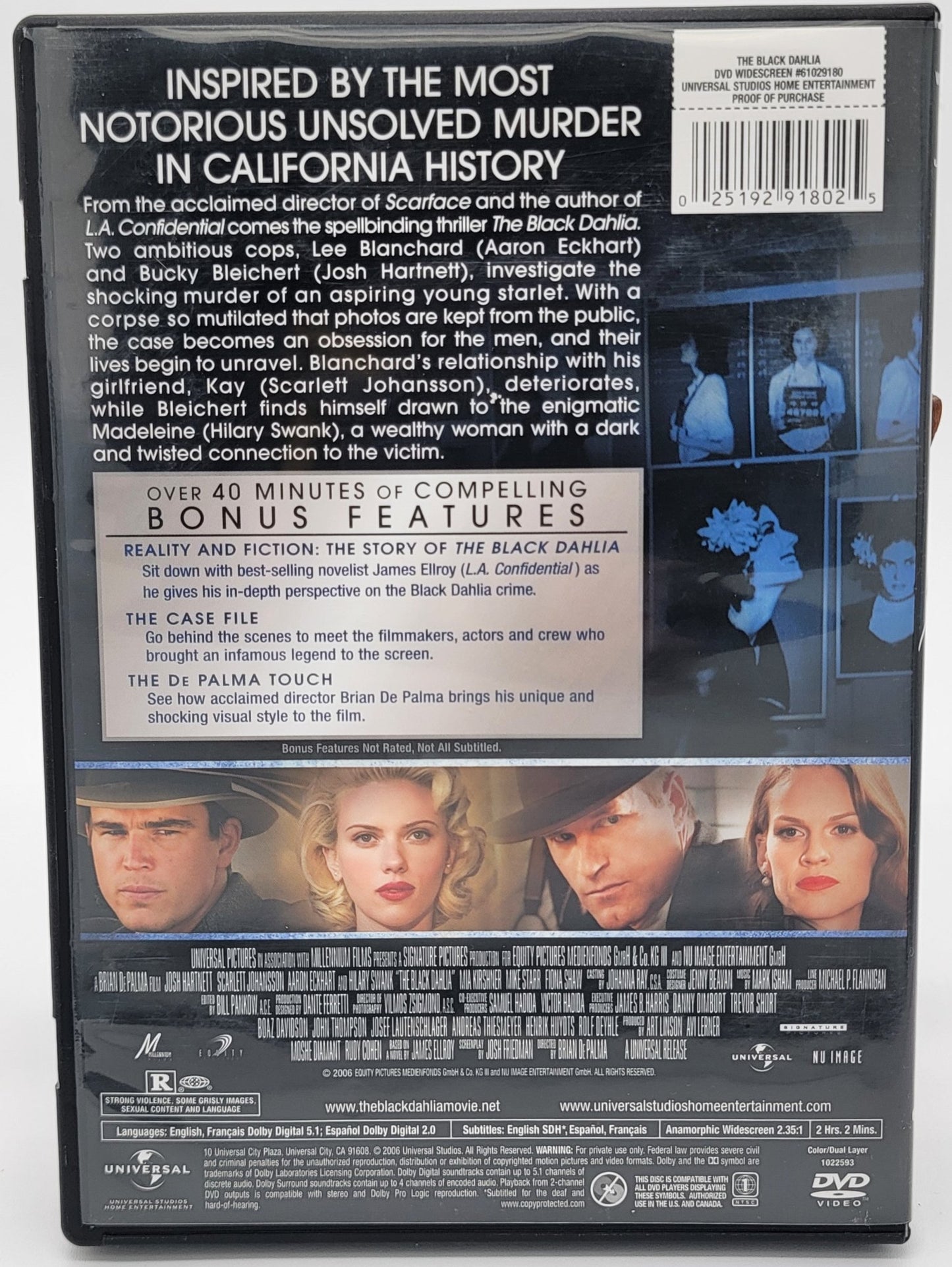 Universal Pictures Home Entertainment - The Black Dahlia | DVD | Widescreen - DVD - Steady Bunny Shop