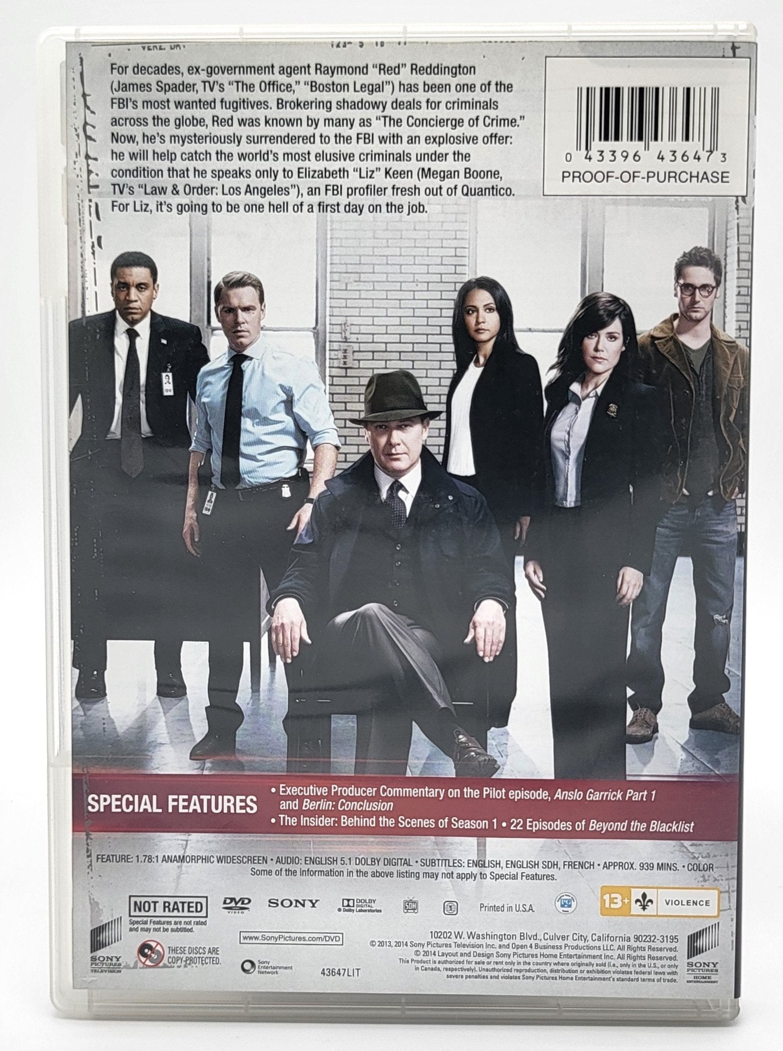 Sony Pictures Home Entertainment - The Blacklist | DVD | The Complete First Season - DVD - Steady Bunny Shop