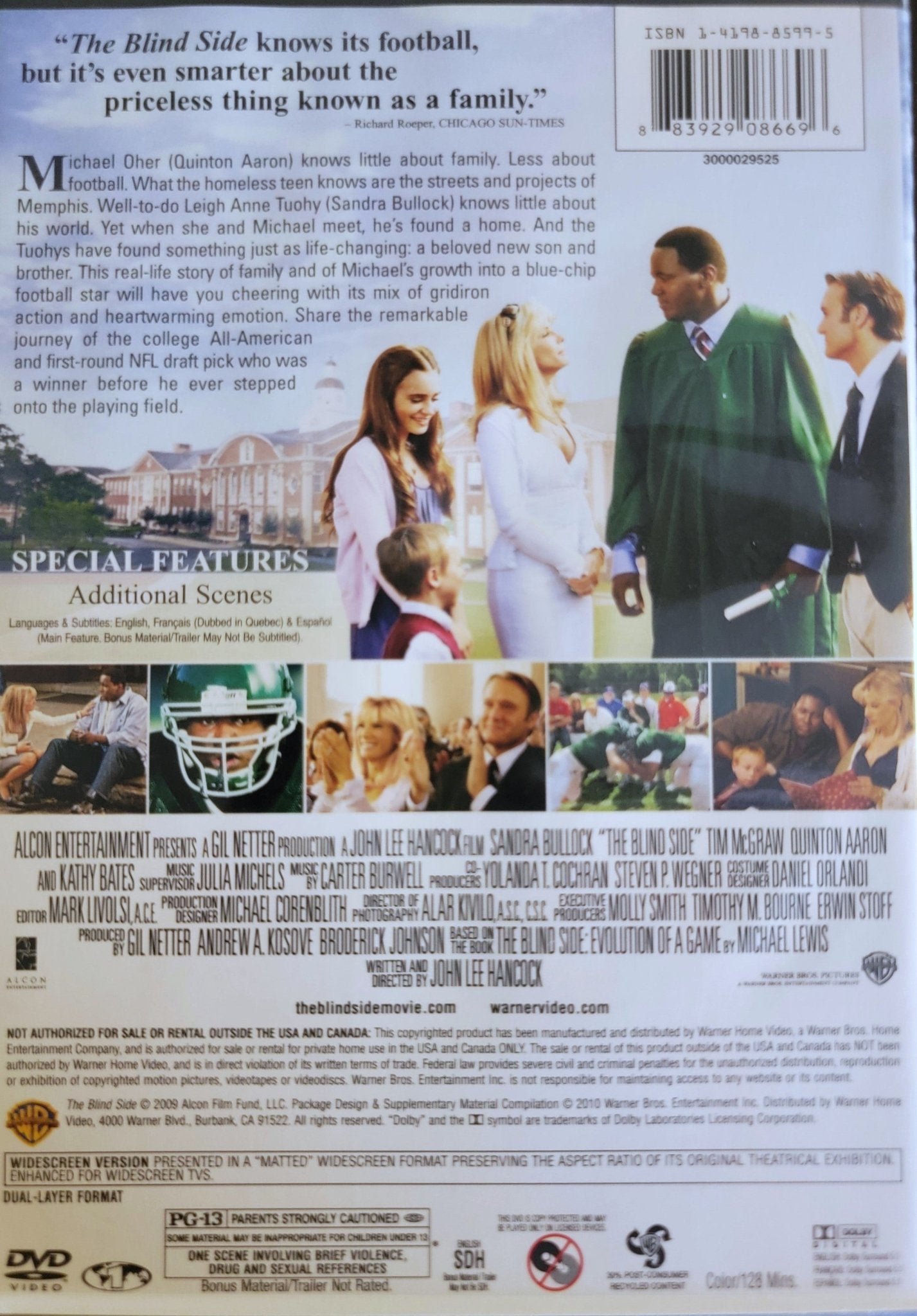 Warner Brothers - The Blind Side | DVD | Widescreen - DVD - Steady Bunny Shop