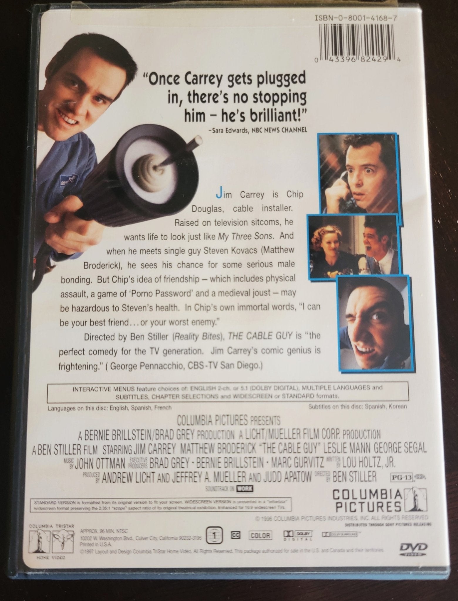 Columbia Pictures - The Cable Guy | DVD | Widescreen & Standard Format - DVD - Steady Bunny Shop
