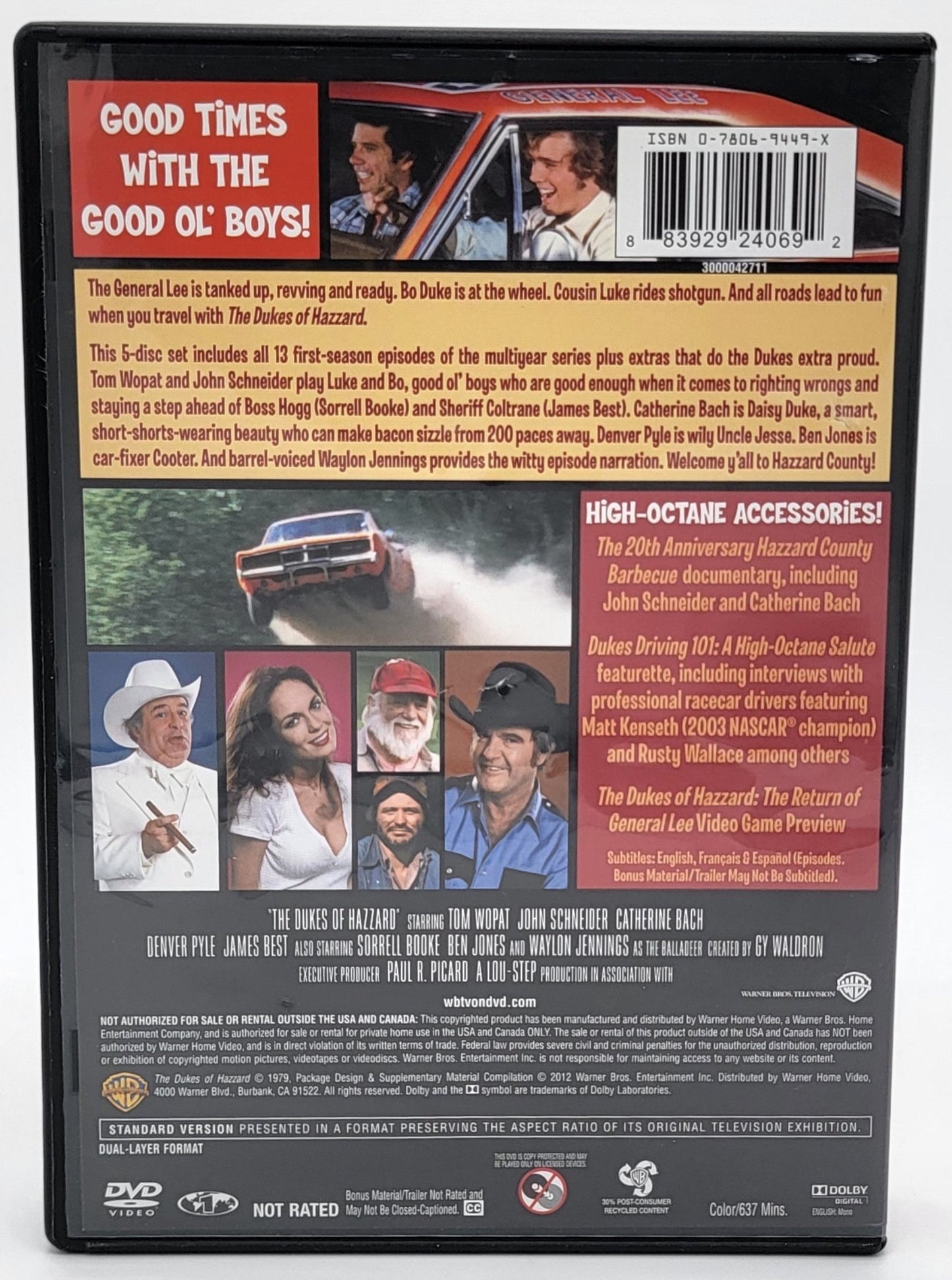 Warner Brothers - The Dukes of Hazzard | DVD Box Set | Complete First Season - 5 Disk Set - DVD - Steady Bunny Shop