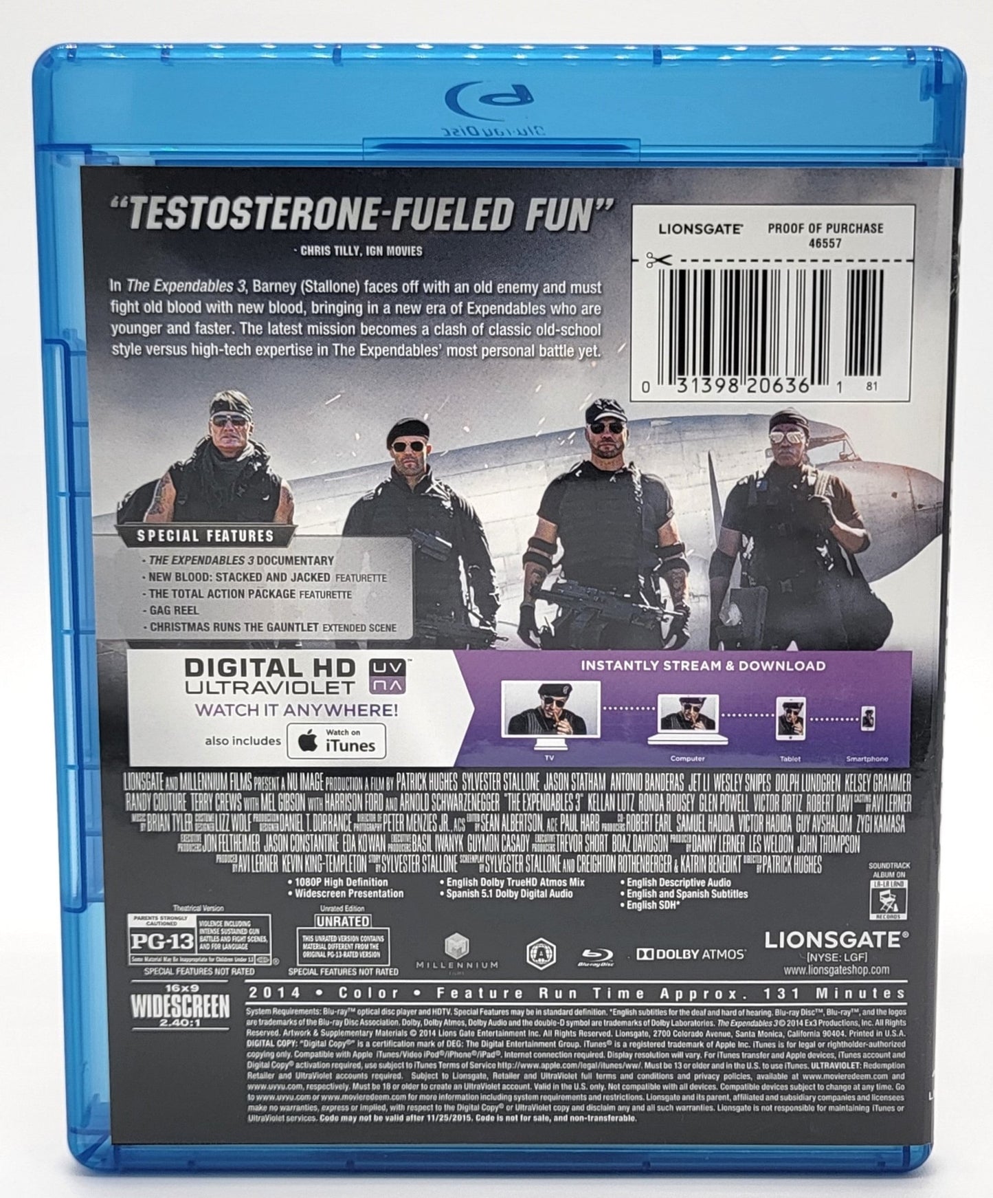 Lionsgate Home Entertainment - The Expendables 3 | Unrated Edition | Blu Ray - DVD | No Digital Copy - DVD & Blu-ray - Steady Bunny Shop