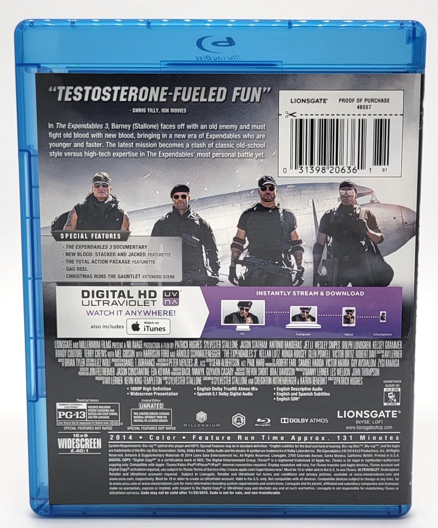 Lionsgate Home Entertainment - The Expendables 3 | Unrated Edition | Blu Ray - DVD | No Digital Copy - DVD & Blu-ray - Steady Bunny Shop