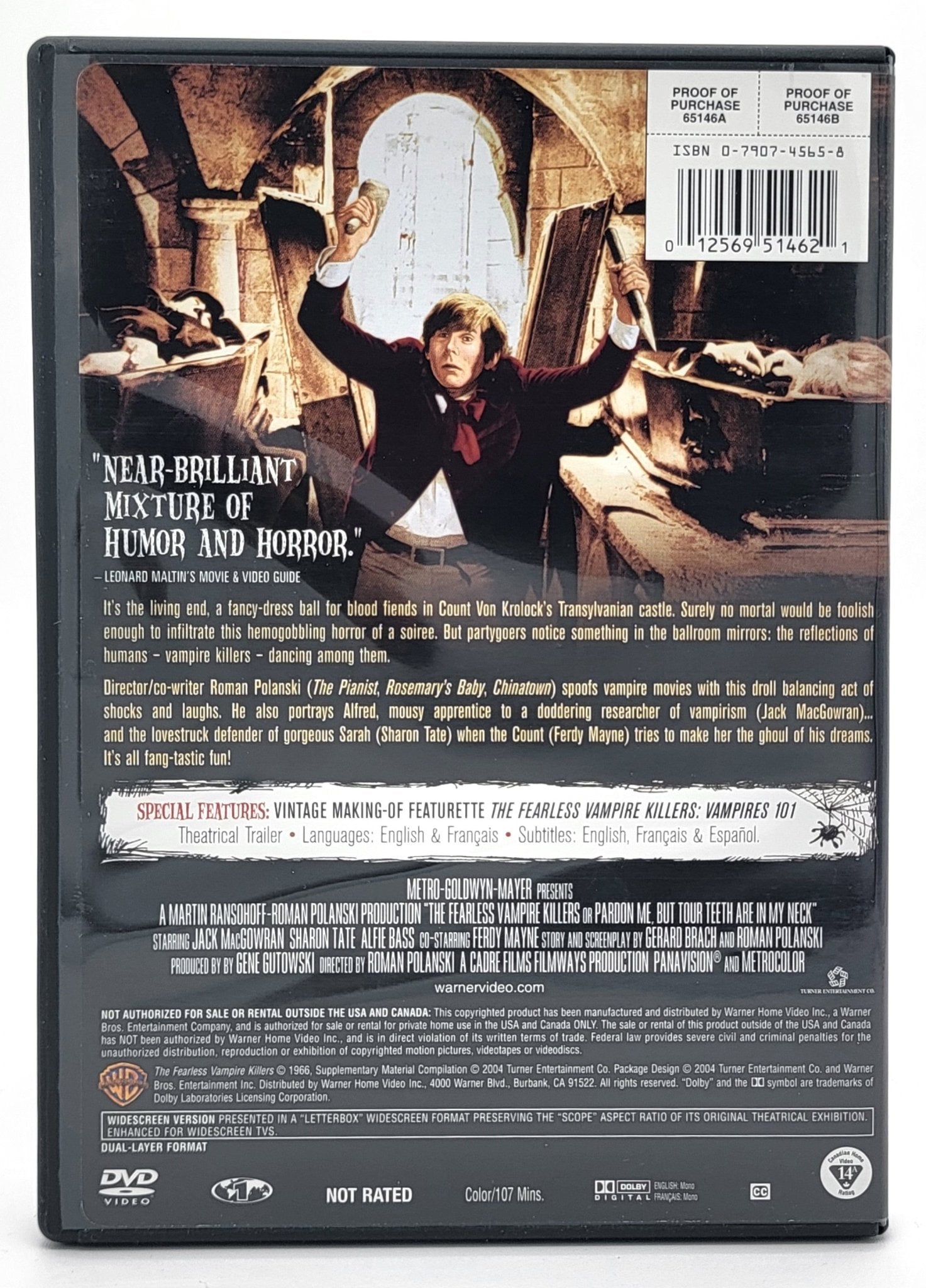 Warner Brothers - The Fearless Vampire Kilers | DVD | Widescreen - DVD - Steady Bunny Shop