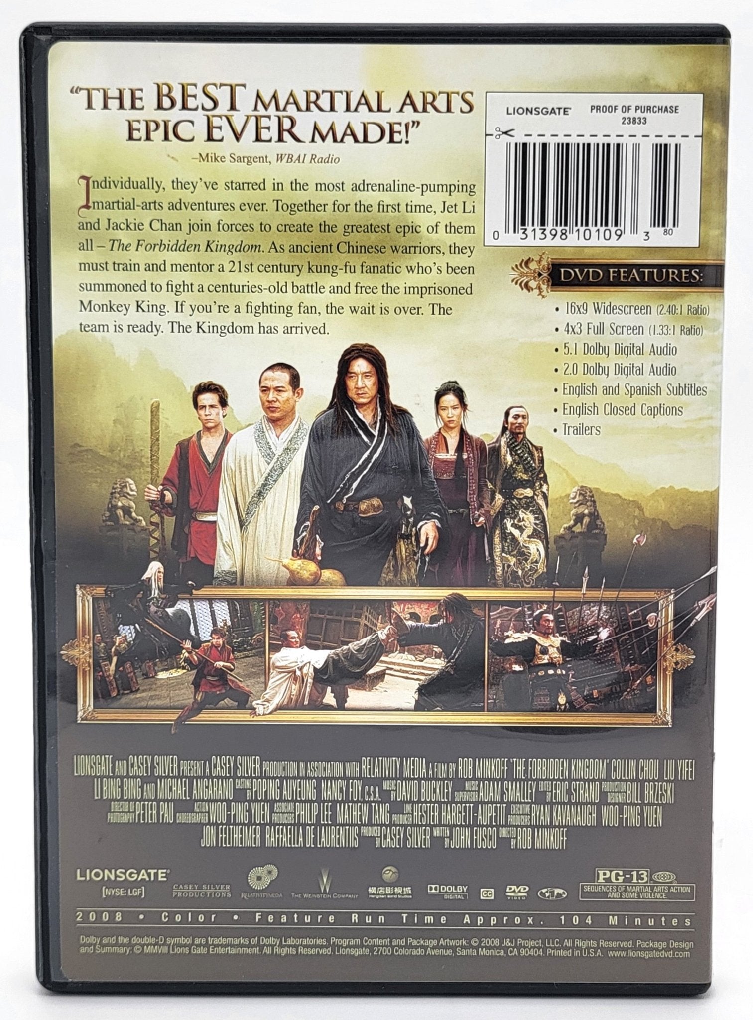 Lionsgate Home Entertainment - The Forbidden Kingdom | DVD | Full & Wide Screen - DVD - Steady Bunny Shop