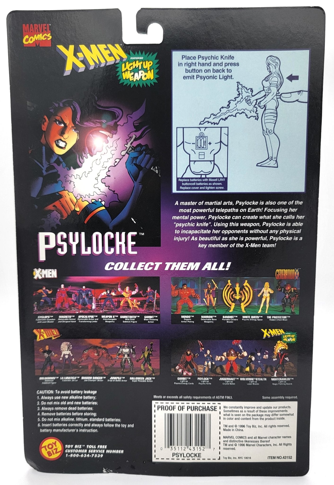 Toy Biz - Toy Biz | Classics X-Men Psylocke 1996 | Vintage Marvel Action Figure - Action Figures - Steady Bunny Shop