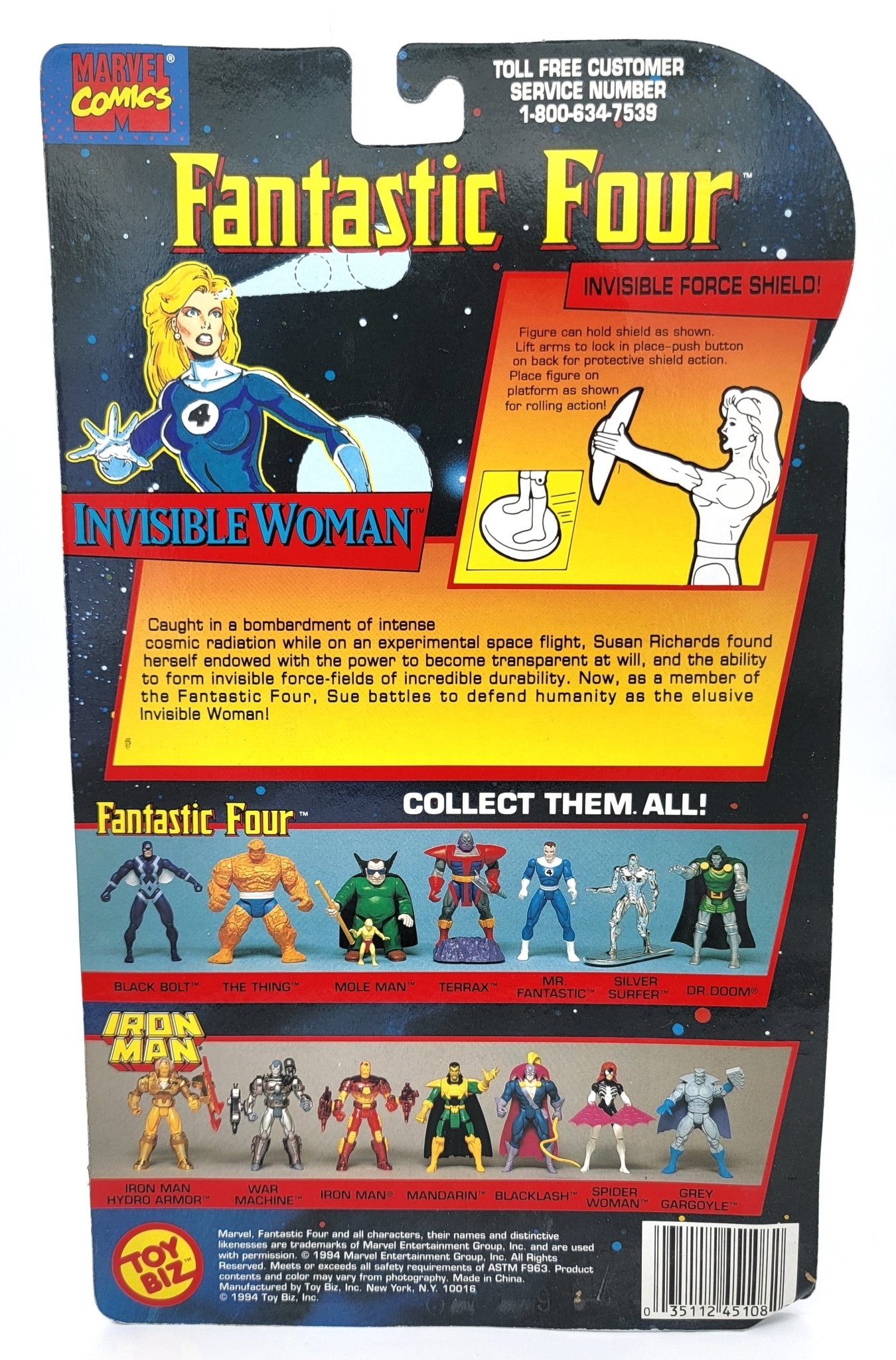 Toy Biz - Toy Biz | Fantastic Four - Invisible Woman 1994 | Vintage Marvel Action Figure - Action Figures - Steady Bunny Shop