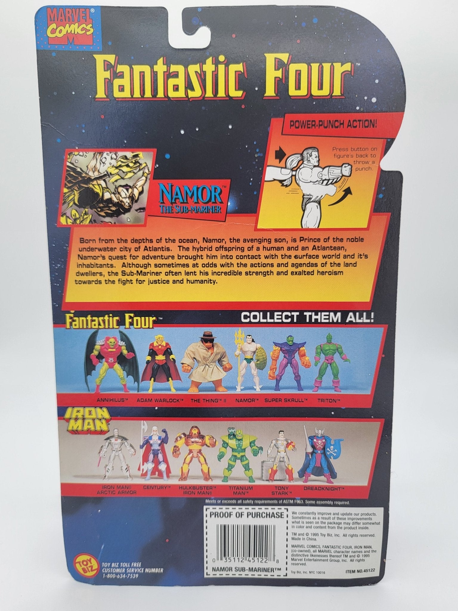Toy Biz - Toy Biz | Fantastic Four Namor -1995 | Vintage Marvel Action Figure - Action Figures - Steady Bunny Shop