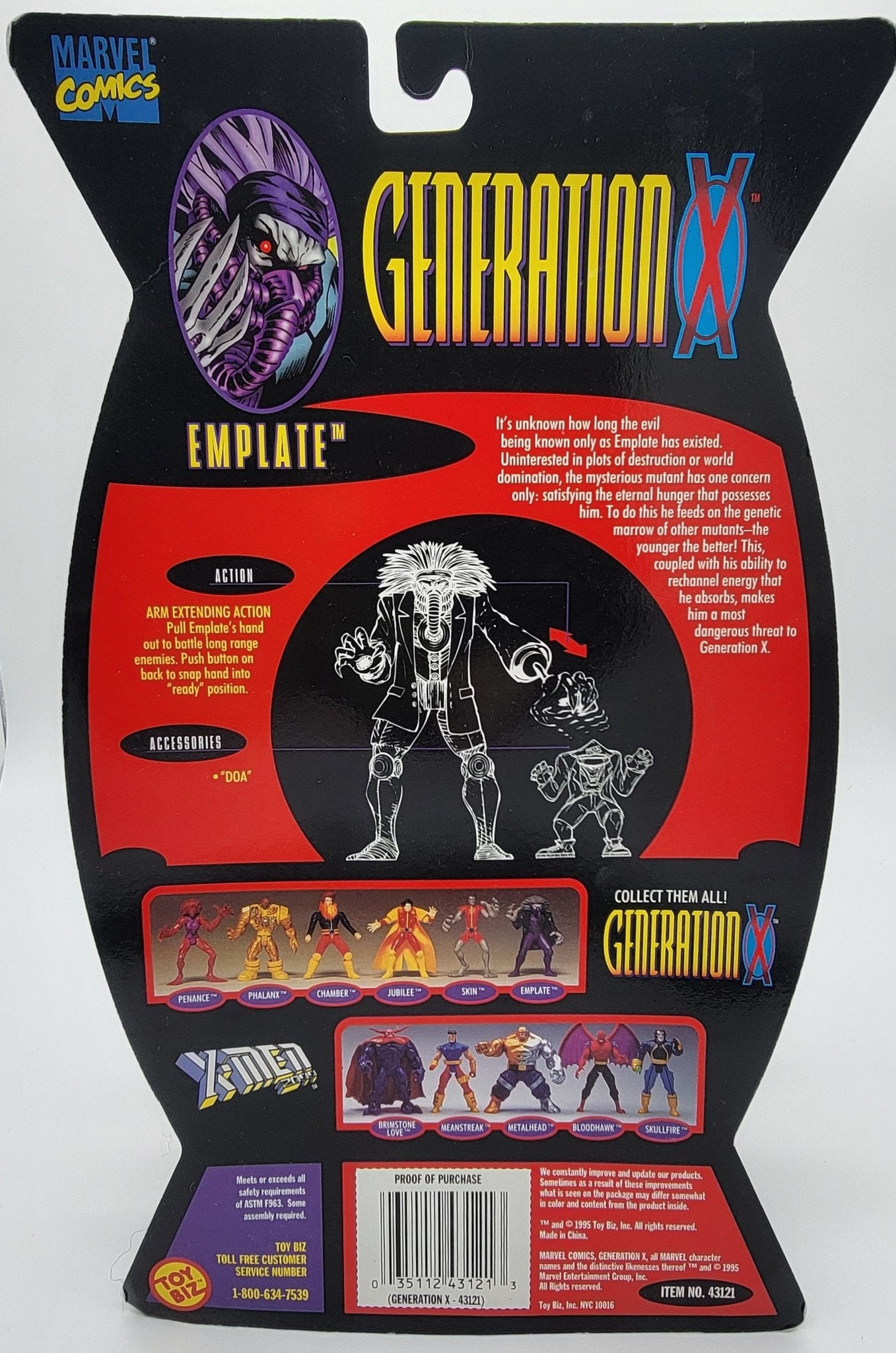 Toy Biz - Toy Biz | Generation X - Emplate 1995 | Vintage Marvel Action Figure - Action Figures - Steady Bunny Shop